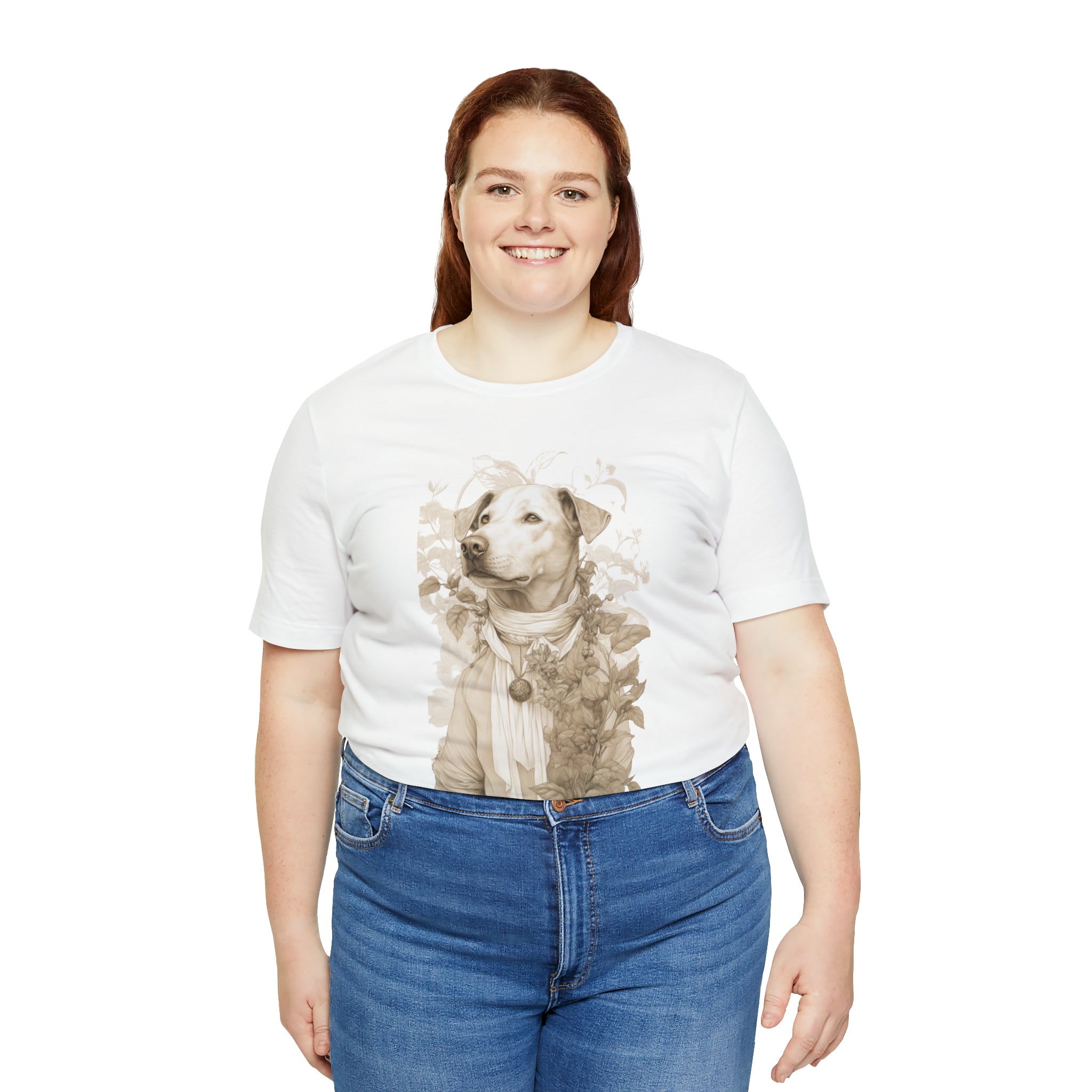 Unisex Jersey Short Sleeve Tee- Dapper Dog Profile Unisex Tee - Unique Gift for Canine & Fashion Lovers