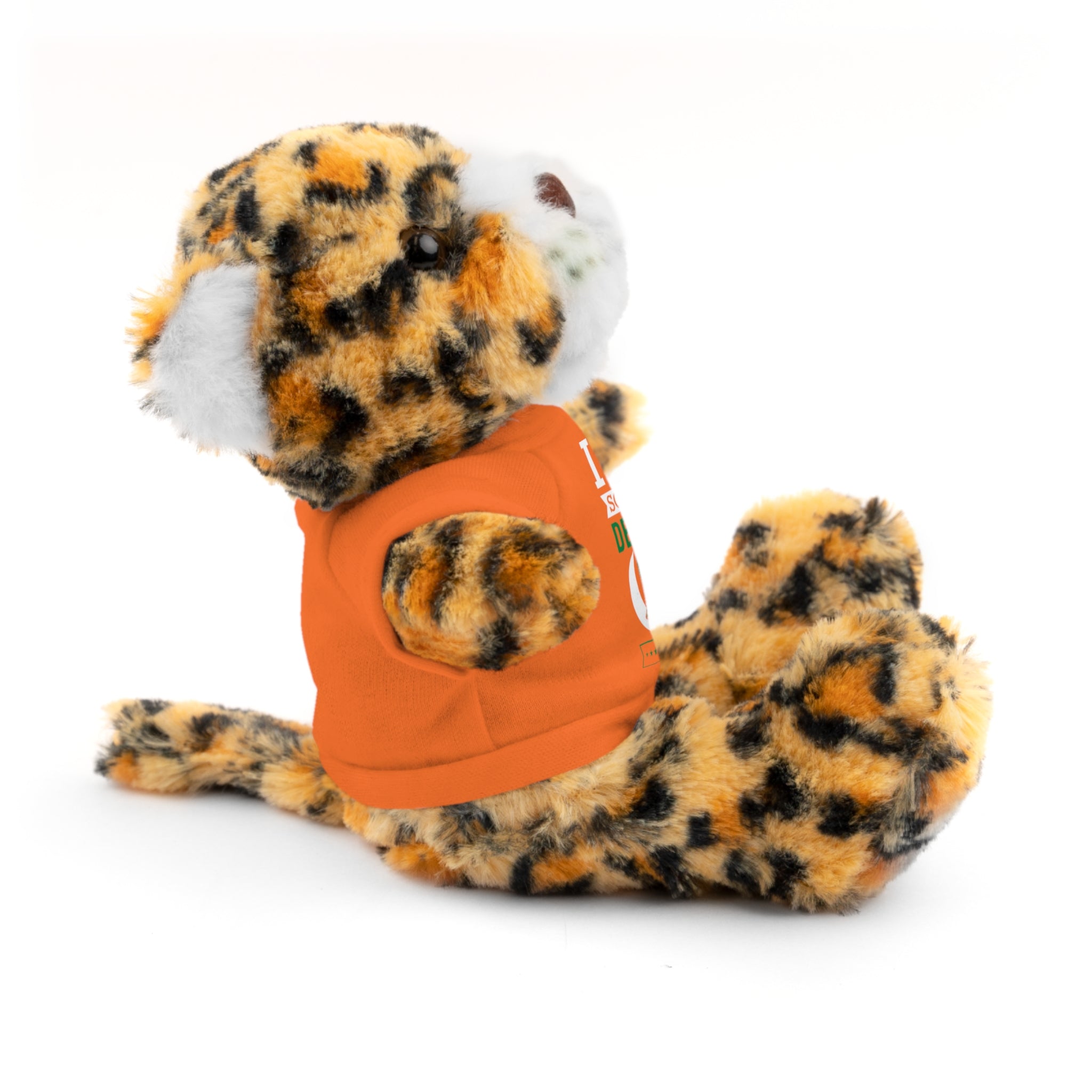 Show Your Love and Support with 'I Love Someone with Depression' Stuffed Animals - Furry Friend Wears Heartfelt Message Tee