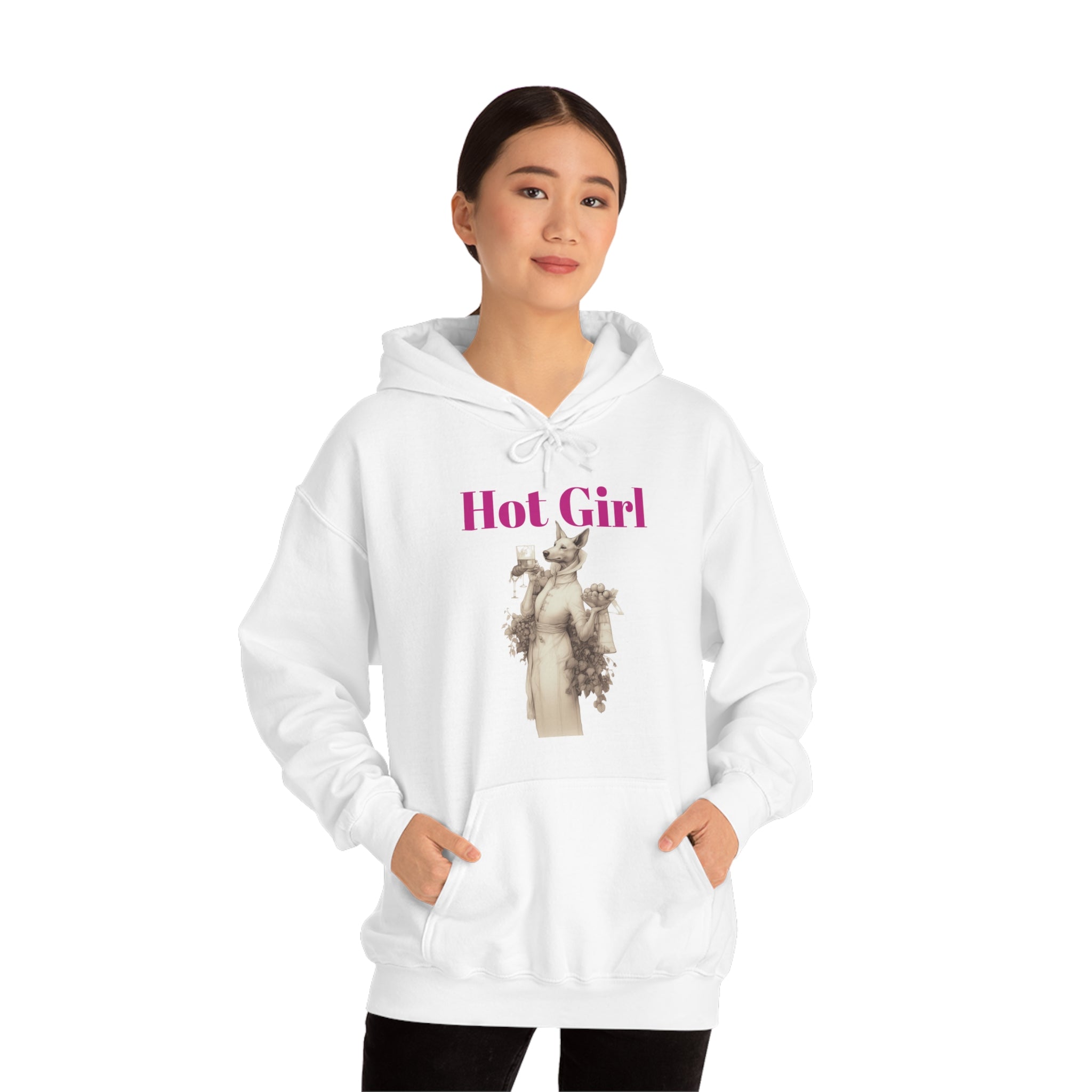 Unisex Heavy Blend Hooded Sweatshirt--"Hot Girl" Great gift for animal lovers Perfect Birthday Gift