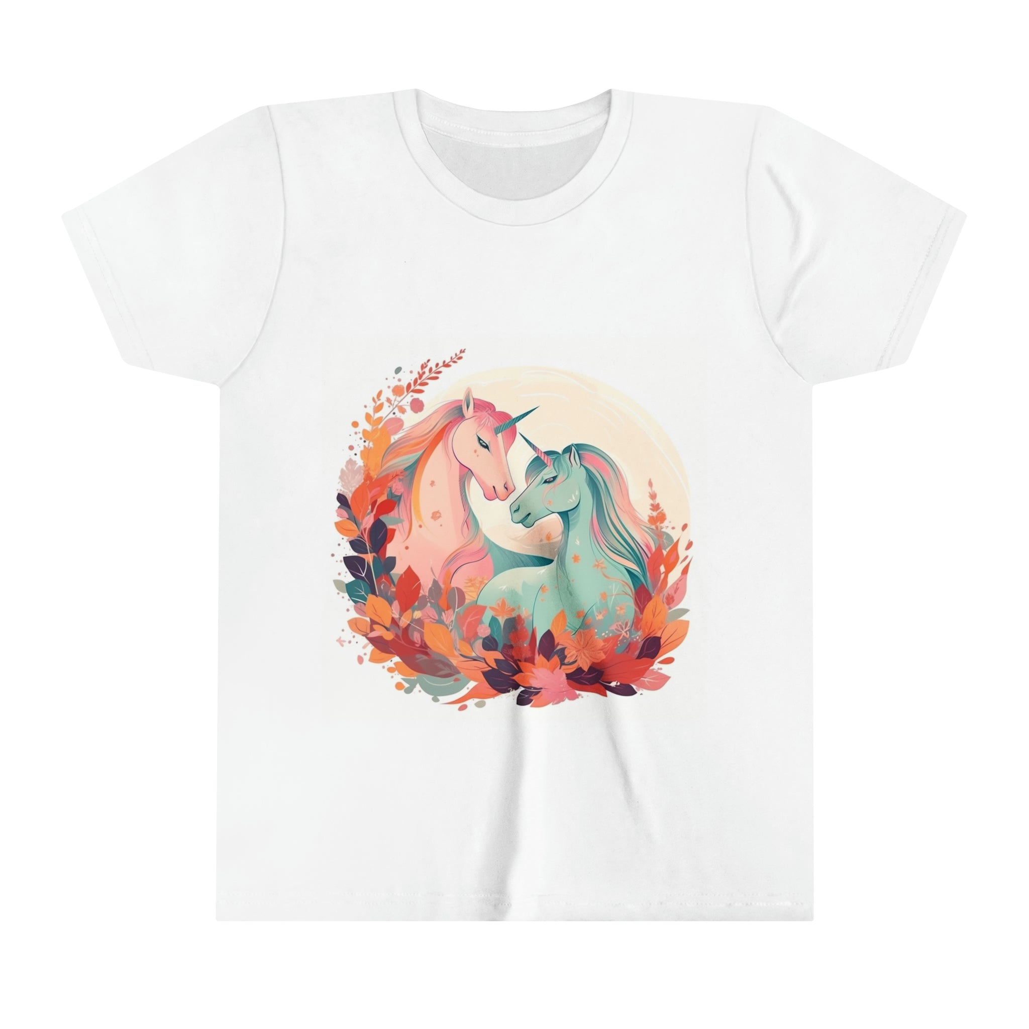 Youth Short Sleeve Tee-Unicorn T-shirt for Kids Who Love Fantasy Art and Fairy Tales