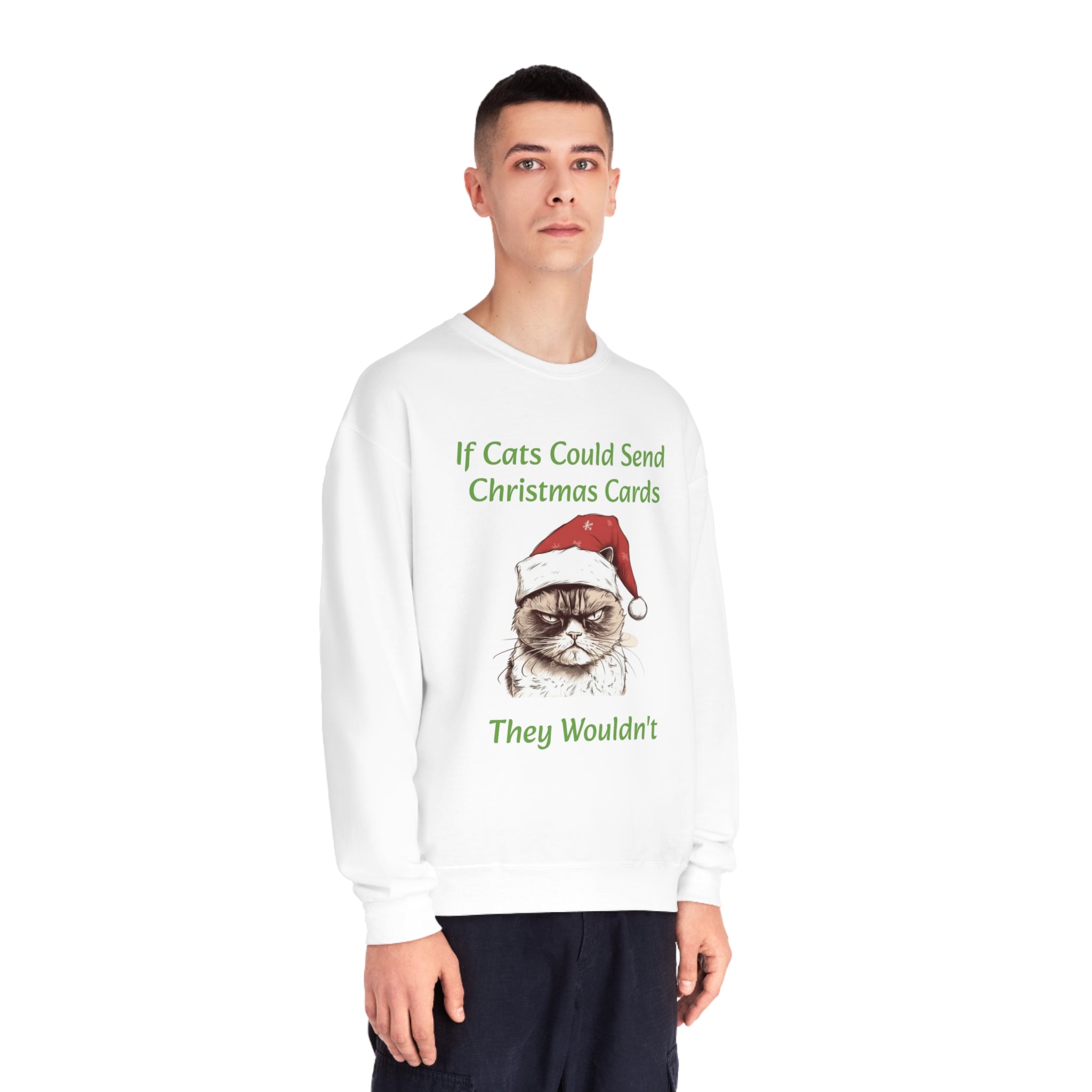 Unisex NuBlend® Crewneck Sweatshirt- "If Cats Could..." Humorous Gift for Holidays Great For Holiday Events and Events