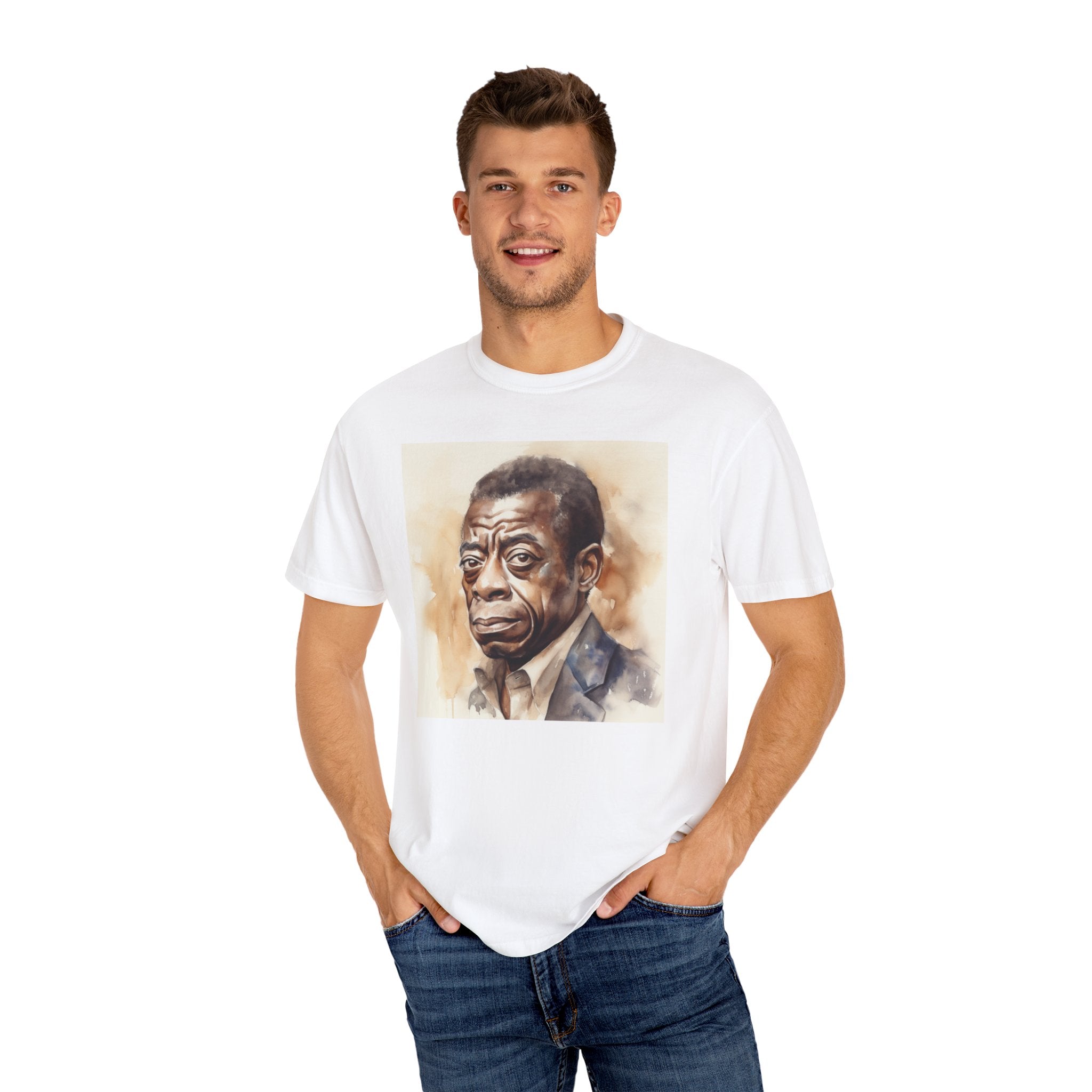 Iconic African American Pioneer Portrait Unisex Garment-Dyed T-shirt - Tribute to a Renowned Writer and Civil Rights Activist