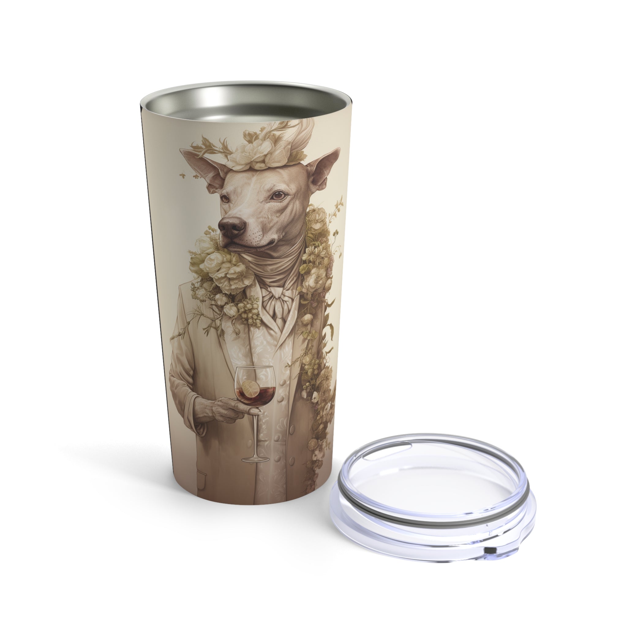 🍷 Wine connoisseur Gentleman Canine Tumbler 20oz - Stylish Dog Lover's Wine Glass | Sip in Elegance with Your Furry Companion