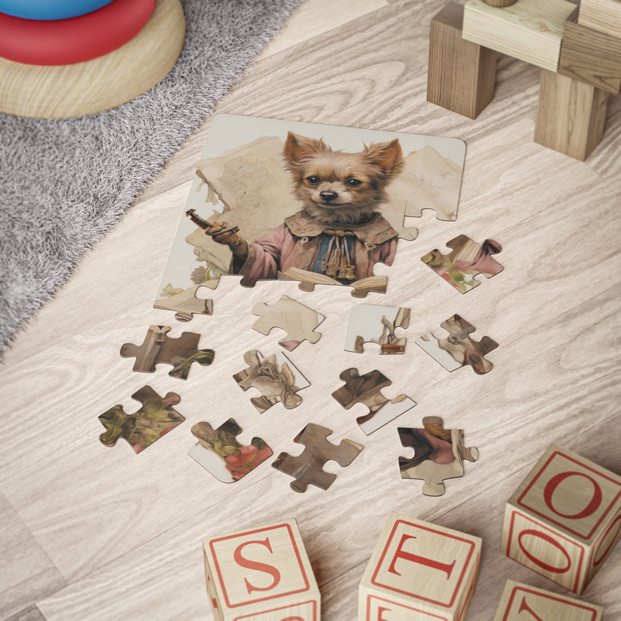 Dog Owners Puzzle Gift Homework Dog Kids' Puzzle: Adorable Canine-Themed 30-Piece Jigsaw for Children - Educational and Fun Gift for Kids in Elementary School or Homeschooled