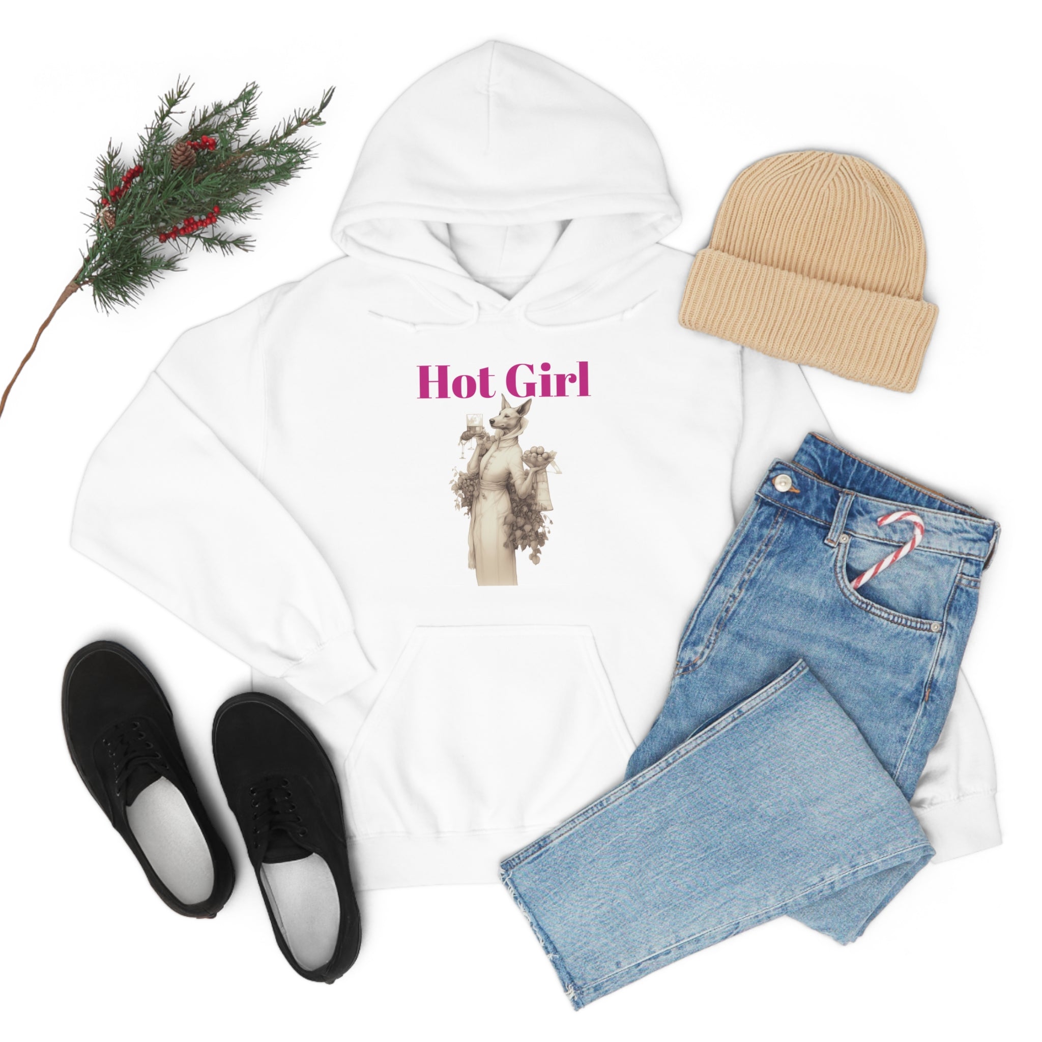 Unisex Heavy Blend Hooded Sweatshirt--"Hot Girl" Great gift for animal lovers Perfect Birthday Gift