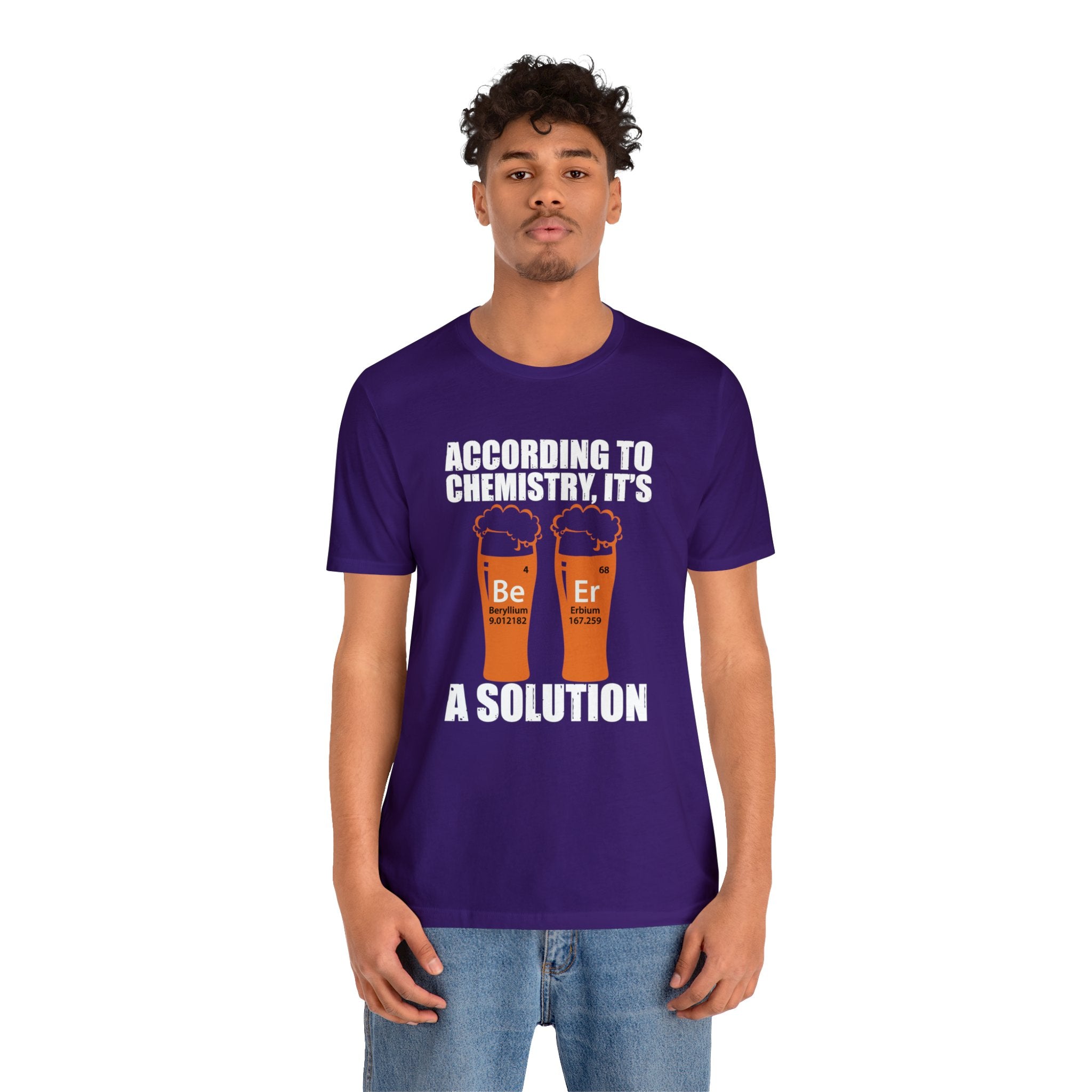 Funny T-Shirt Beer Periodic Table Short Sleeve Tee | Science-Themed T-Shirt for Beer Enthusiasts Gift for Science Students and Science Geeks