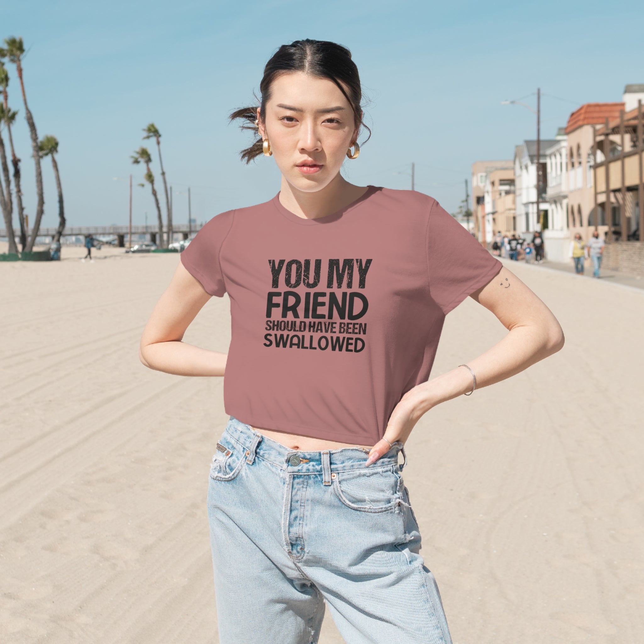 👚 Chic and Comfortable: Crafted from soft, flowy fabric, this cropped tee is designed for fashion-forward comfort. Its breezy and lightweight feel makes it ideal for hot summer days, casual outings, or whenever you want to add a playful touch to your look.