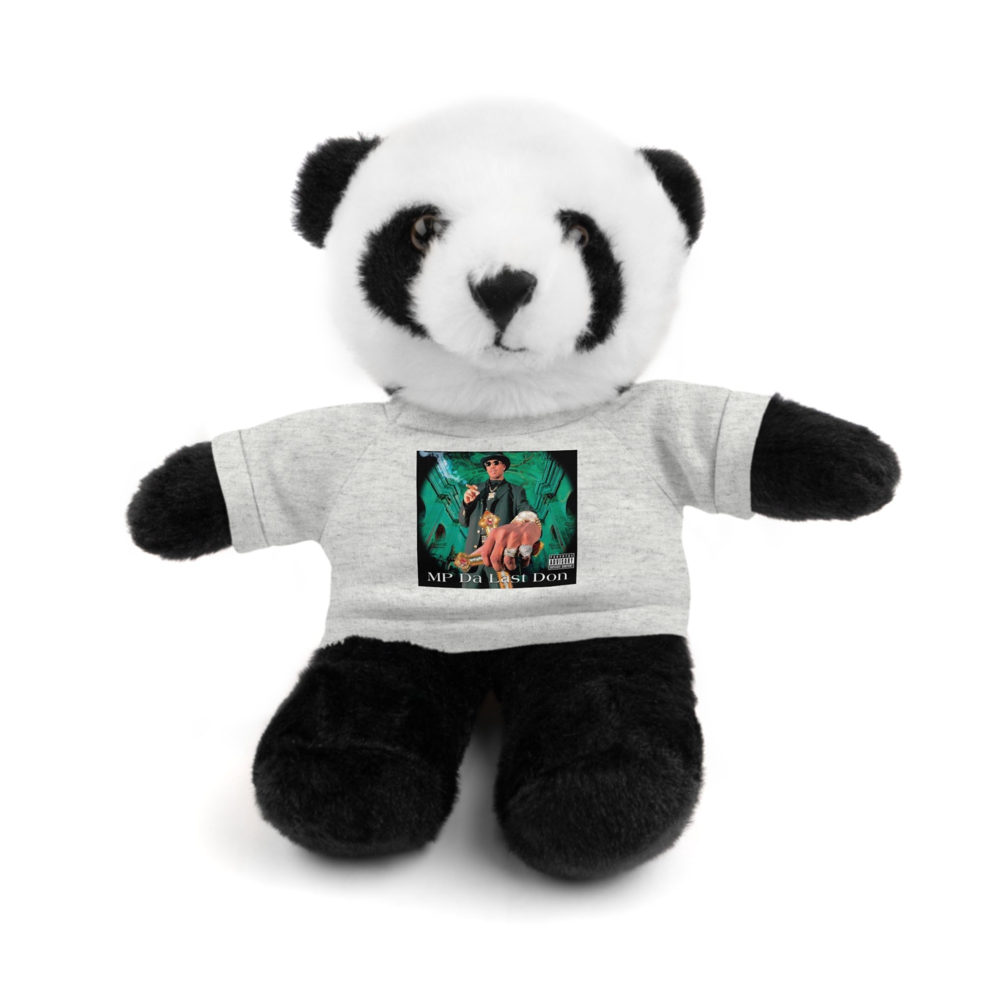 Nostalgic Vibes: Stuffed Animals with 90's Louisiana Rap Icon Tee - Retro Plush Toy for Hip Hop Fans