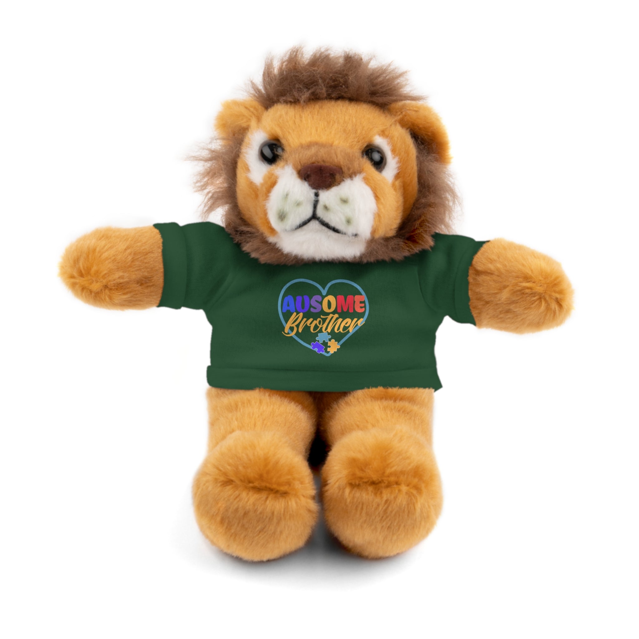 Show Support for Autism Sufferers and celebrate Your 'Ausome Brother' with Autism Awareness Stuffed Bear - Customized Tee Included