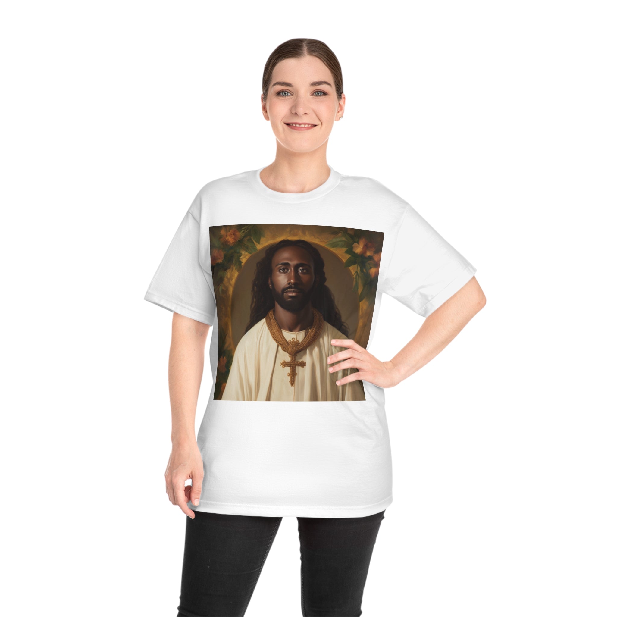 Unity in Faith: ' Classic Painting of African Descent Jesus' Unisex Hammer™ T-Shirt - Celebrate Diversity in Spirituality with a Groundbreaking Art-Inspired Design