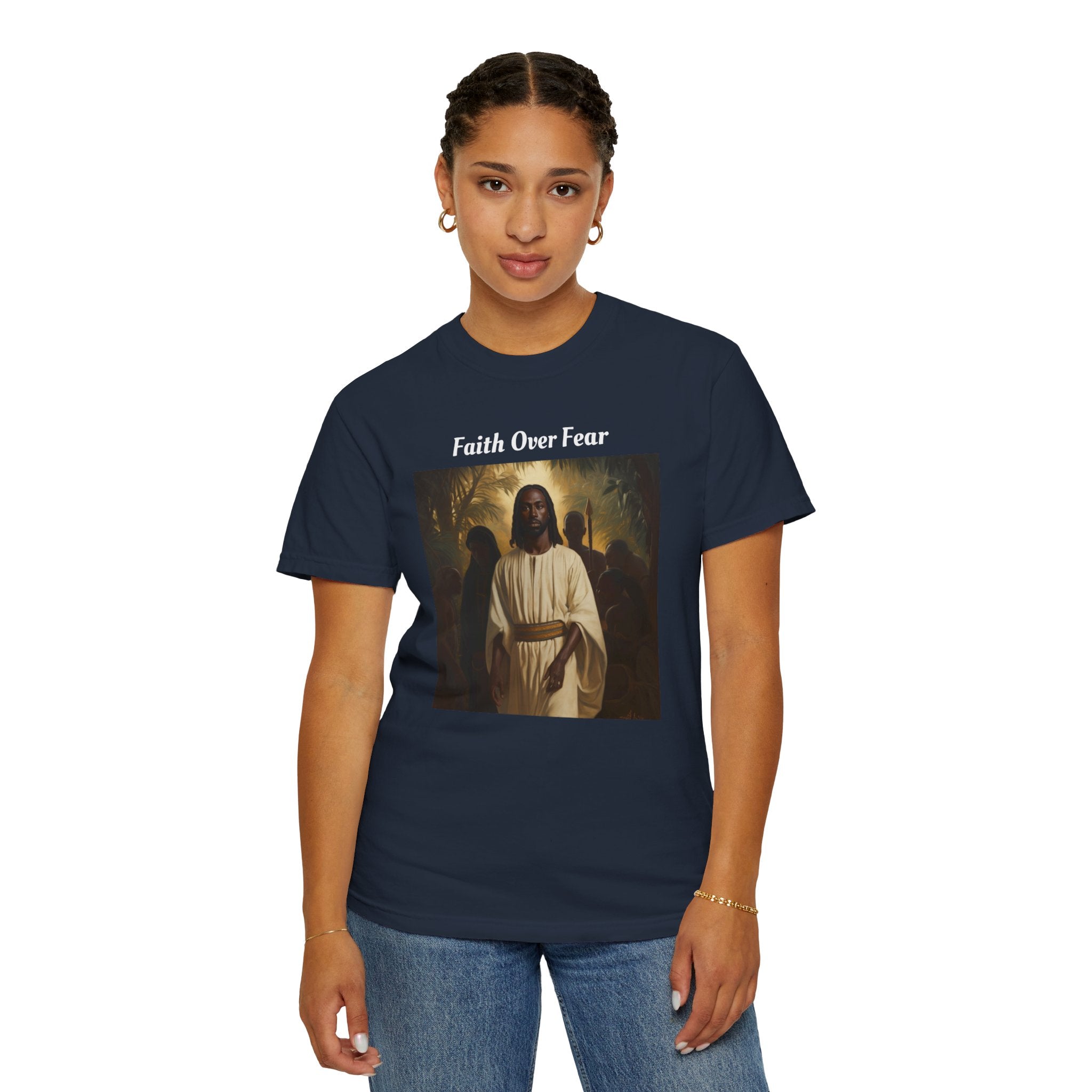 "Faith Over Fear" Unisex Garment-Dyed T-shirt - Your Ultimate Emblem of Spiritual Strength & Style: Embrace Spiritual Gratitude with This Stylish, Faith-Inspired Comfort Wear Gift