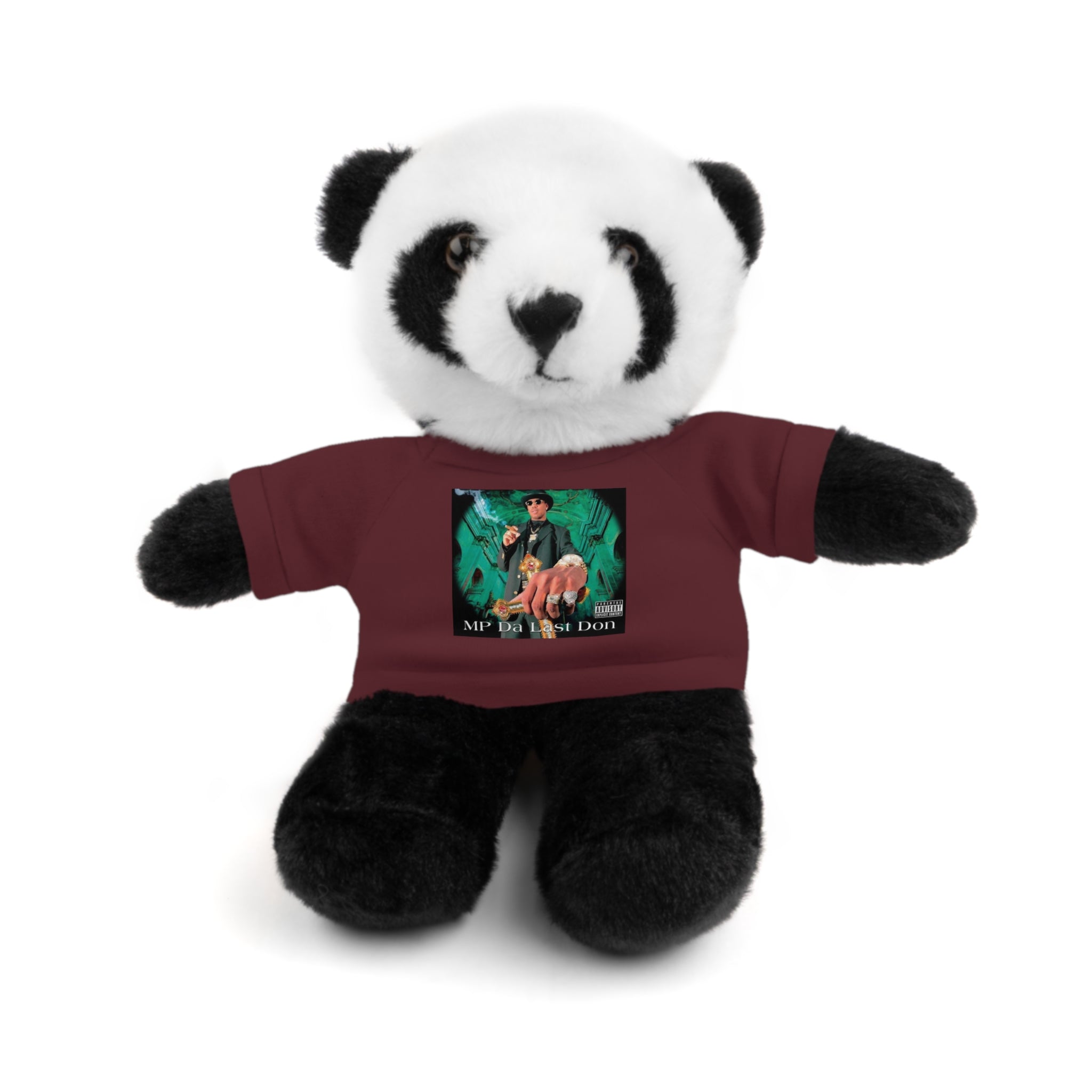 Nostalgic Vibes: Stuffed Animals with 90's Louisiana Rap Icon Tee - Retro Plush Toy for Hip Hop Fans