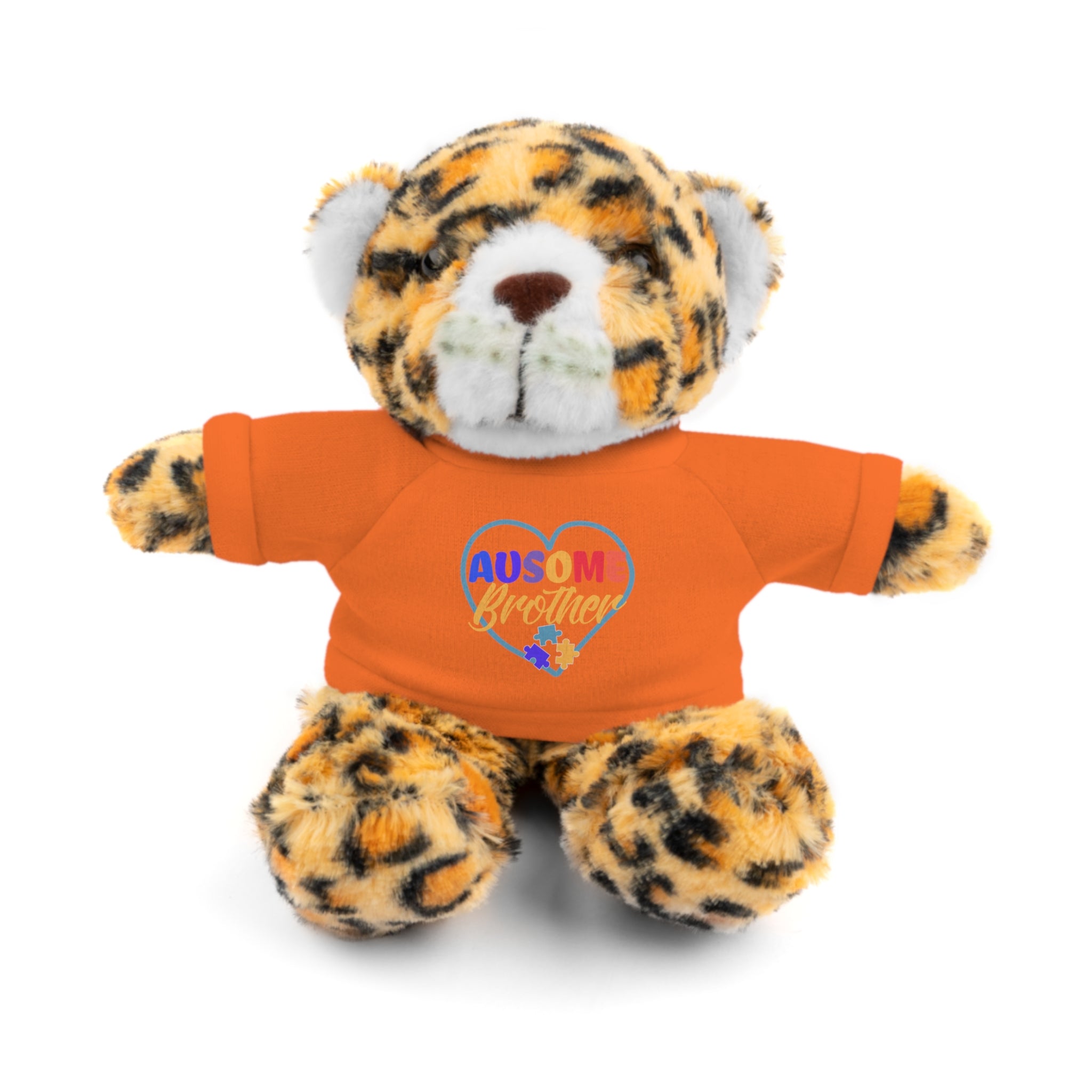 Show Support for Autism Sufferers and celebrate Your 'Ausome Brother' with Autism Awareness Stuffed Bear - Customized Tee Included