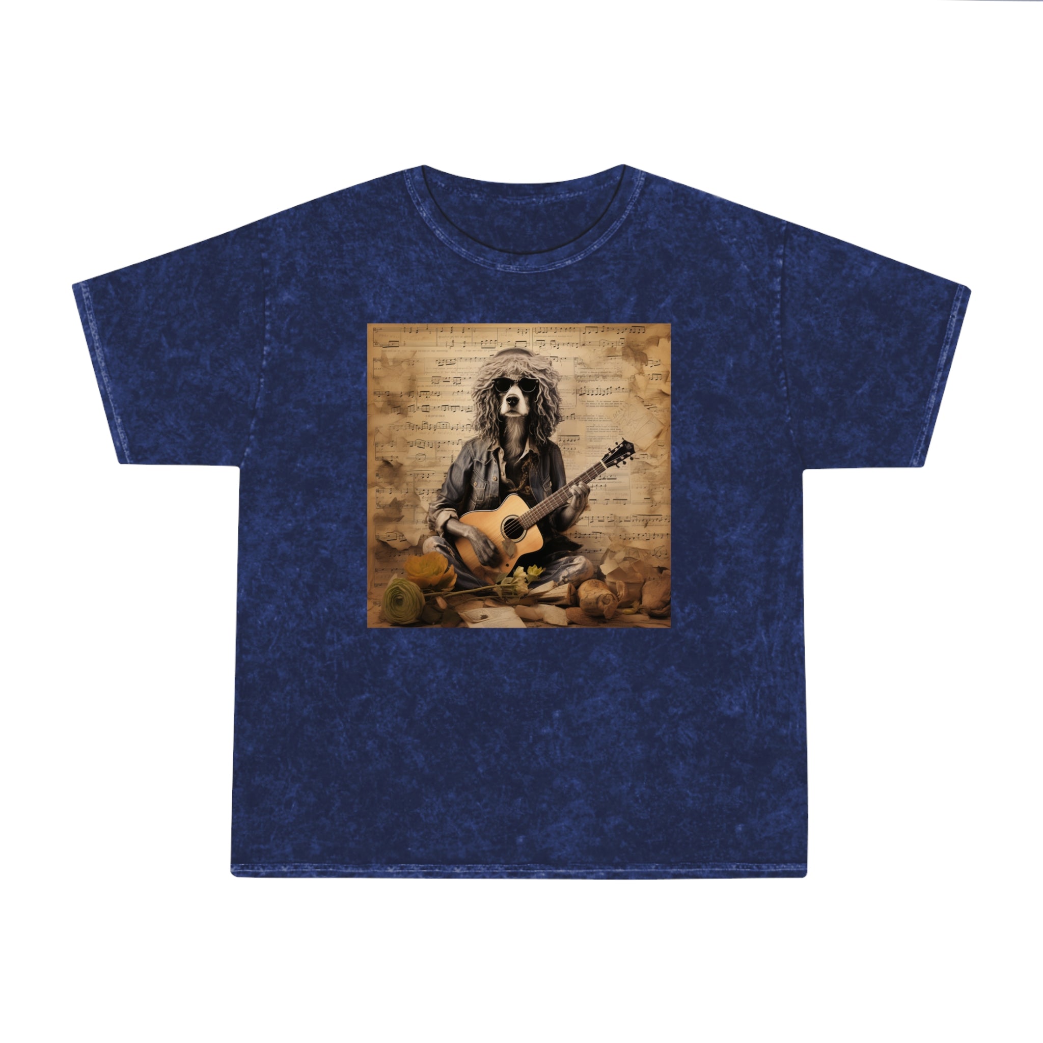 Perfect for Guitarist and Instrument Players! Gift for Music Students and Teachers! Wear to Class and Musical Events with the Frontdog Guitar Leader of Band Unisex Mineral Wash T-Shirt - Perfect for Music Enthusiasts and Fashion-Forward Individuals