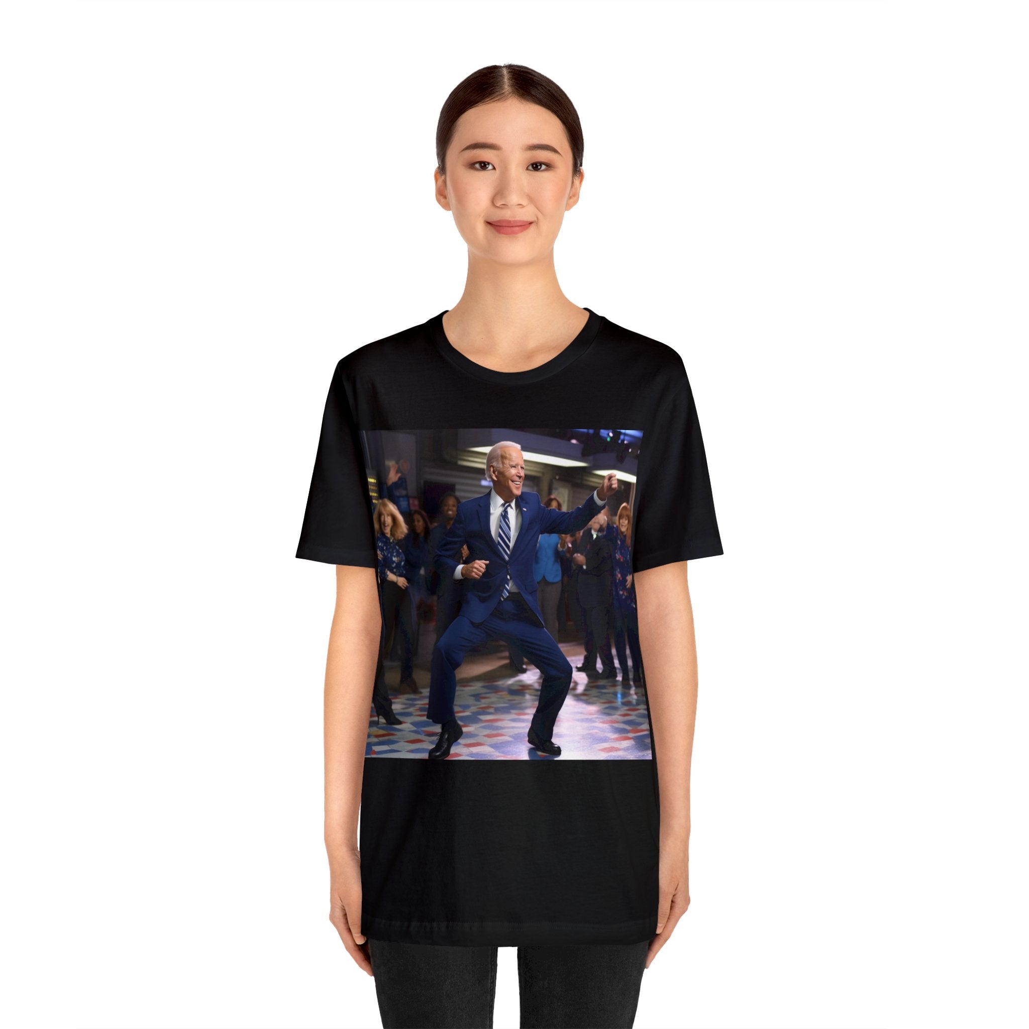 Funny Presidential Gag Gift! Get Groovy on Election Night with Our Funny Disco Dance Party Unisex Tee - Make Your Vote Count in Style! Unisex Jersey Short Sleeve Tee