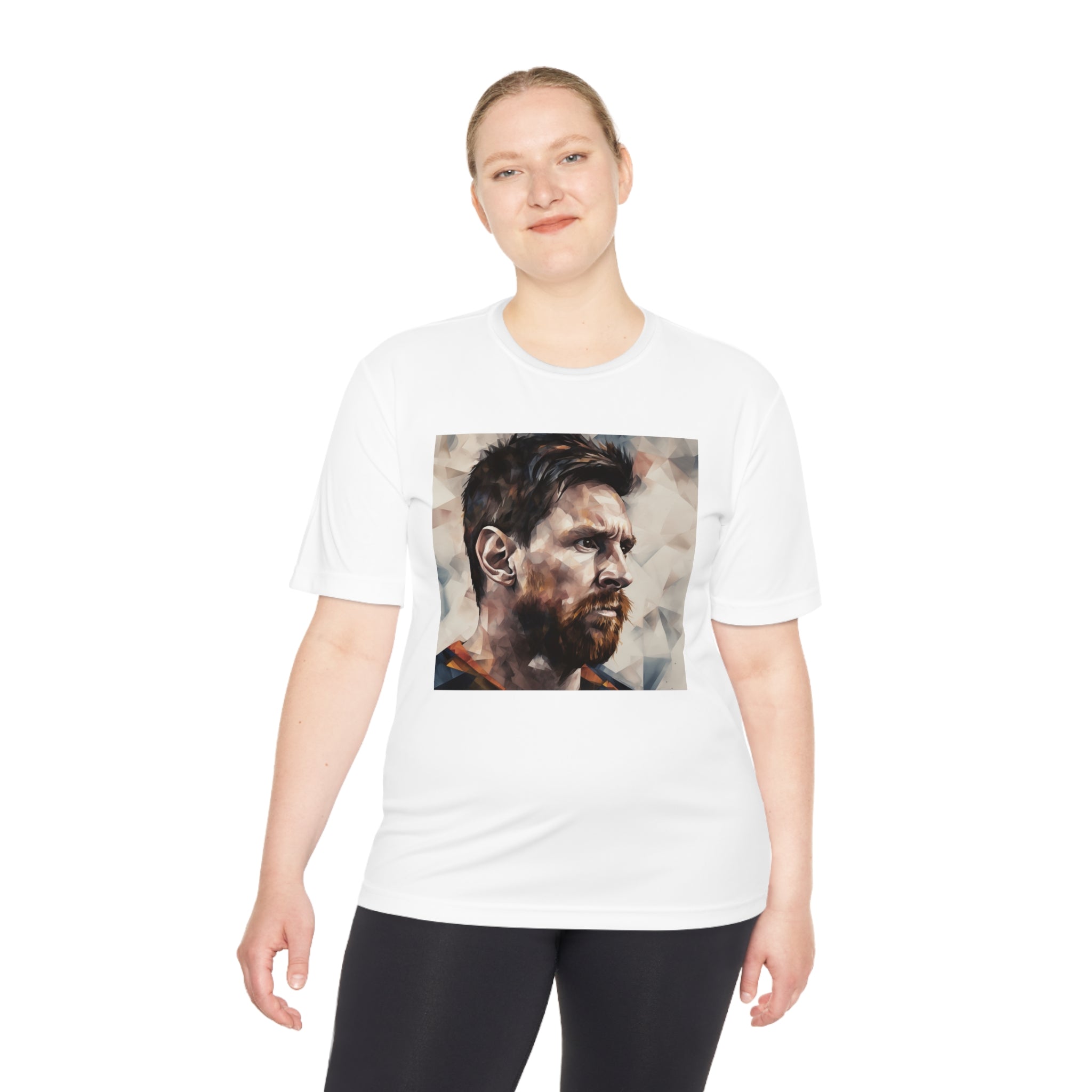 Watercolor Masterpiece: Unisex Moisture Wicking Tee - Dynamic Soccer Artistry Meets Performance Wear Gift for Footballer Fans Won't find anywhere else