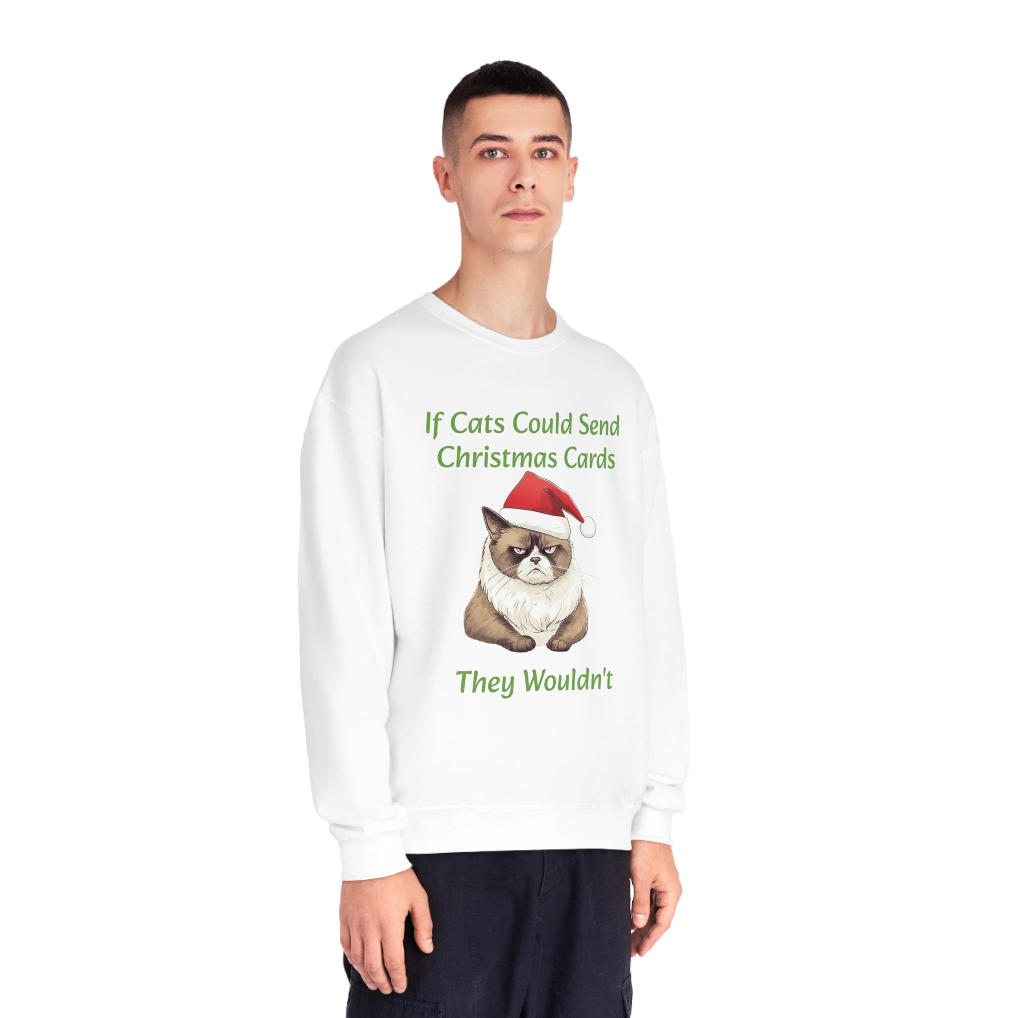 Unisex NuBlend® Crewneck Sweatshirt- "If Cats Could..." Humorous Gift for Holidays Great For Holiday Events and Events