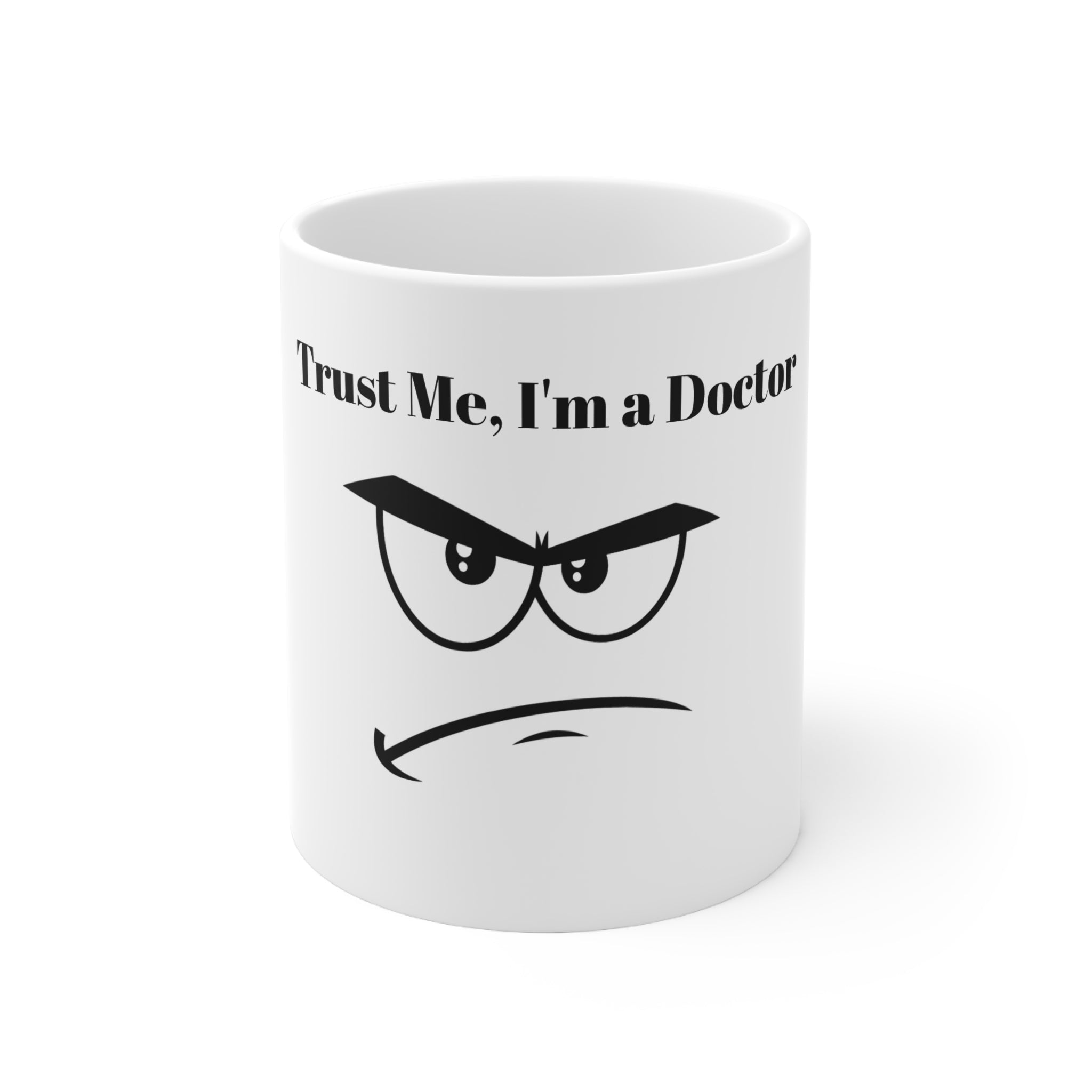 Trust Me I'm a Doctor", "Ceramic Mug", "11oz", "Unique Office", and "Leader Gift