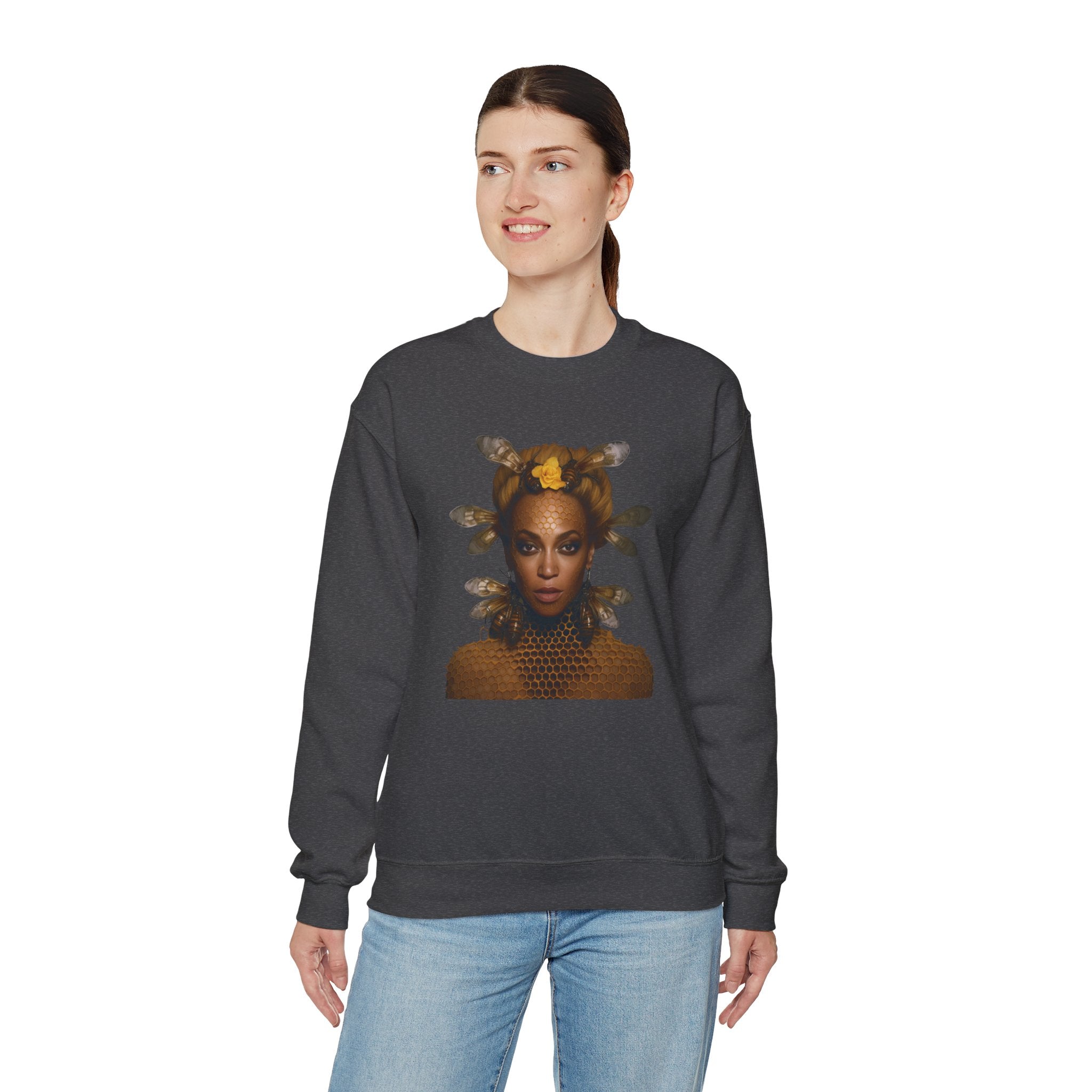 Queen Bee Unisex Heavy Blend™ Crewneck Sweatshirt - Embrace Your Inner Royalty with Iconic Pop Style