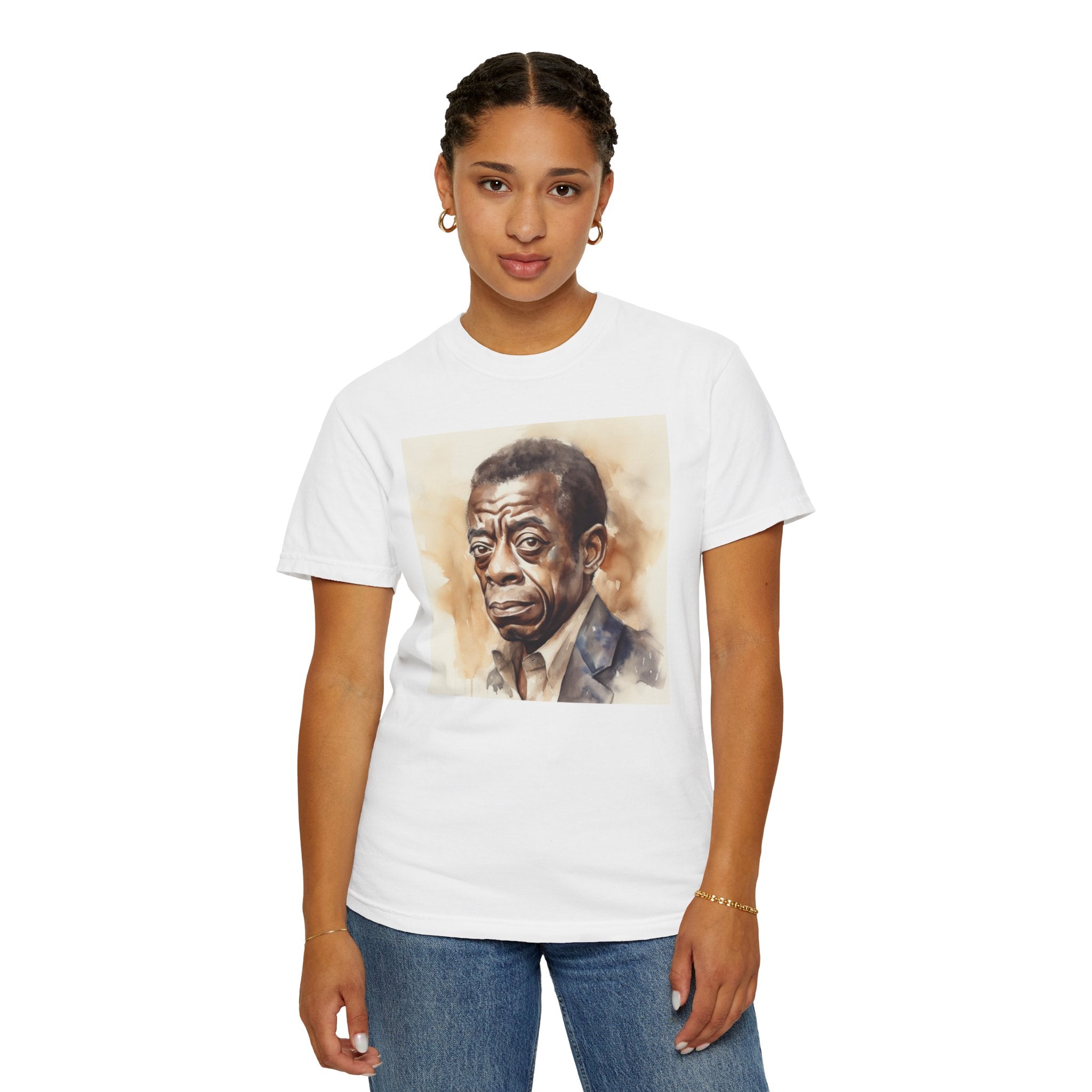 Iconic African American Pioneer Portrait Unisex Garment-Dyed T-shirt - Tribute to a Renowned Writer and Civil Rights Activist