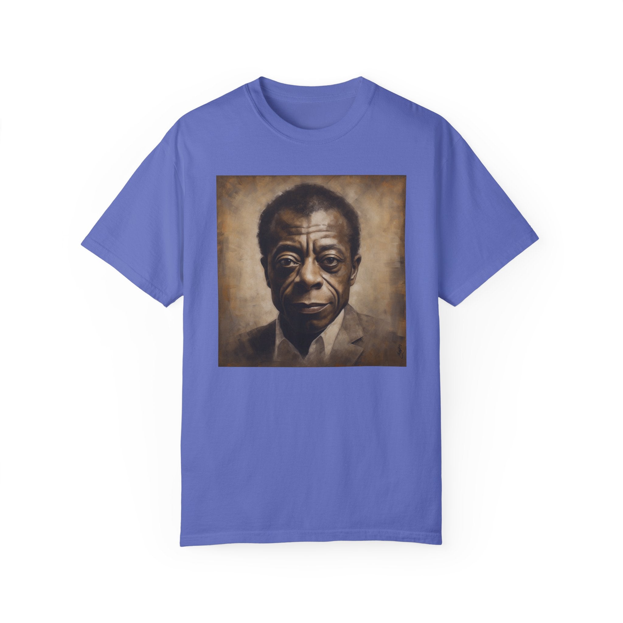 Show Civil Rights Support and Awareness in Comfort With Portrait of Iconic African American Pioneer Portrait Unisex Garment-Dyed T-shirt - Tribute to a Renowned Writer and Civil Rights Activist Ideal For History Scholars