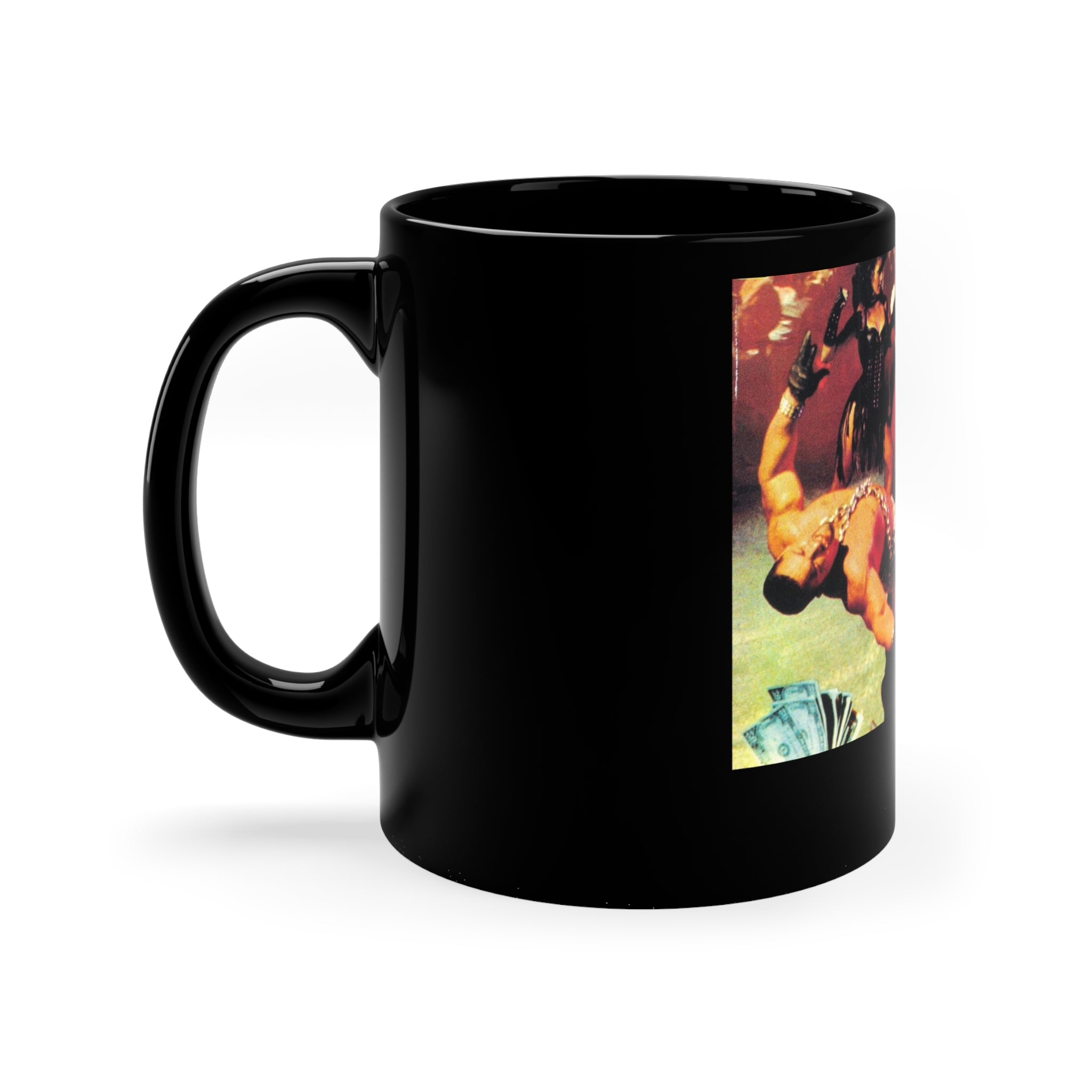 🕹️ Gift for Retro Video Game Fans Classic Pitfighter Arcade Boss Fight 11oz Black Mug - Vintage Gaming Coffee Mug for Arcade Heroes