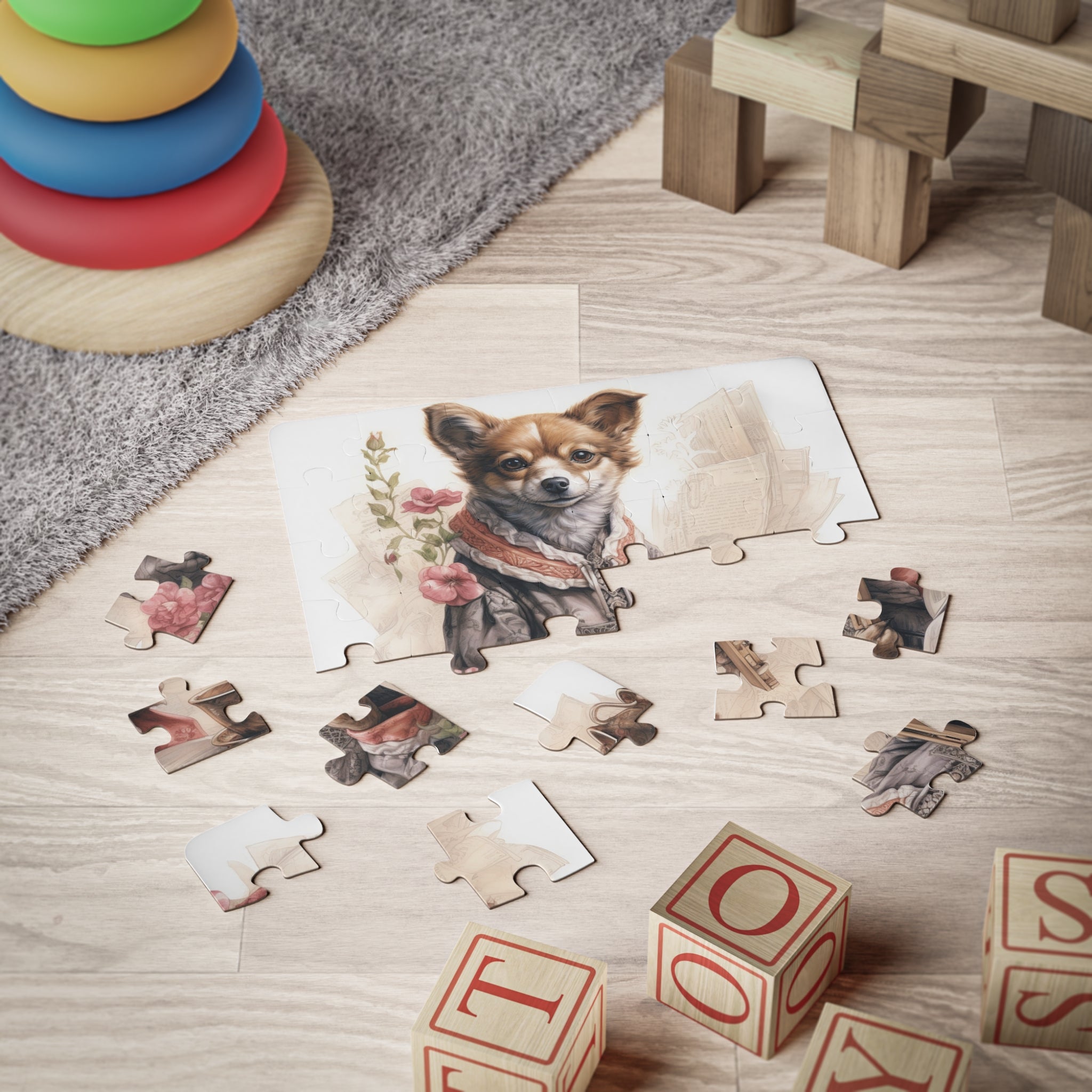 Dog Lovers Puzzle Gift Homework Dog Kids' Puzzle: Adorable Canine-Themed 30-Piece Jigsaw for Children - Educational and Fun Gift for Kids in Elementary School or Homeschooled