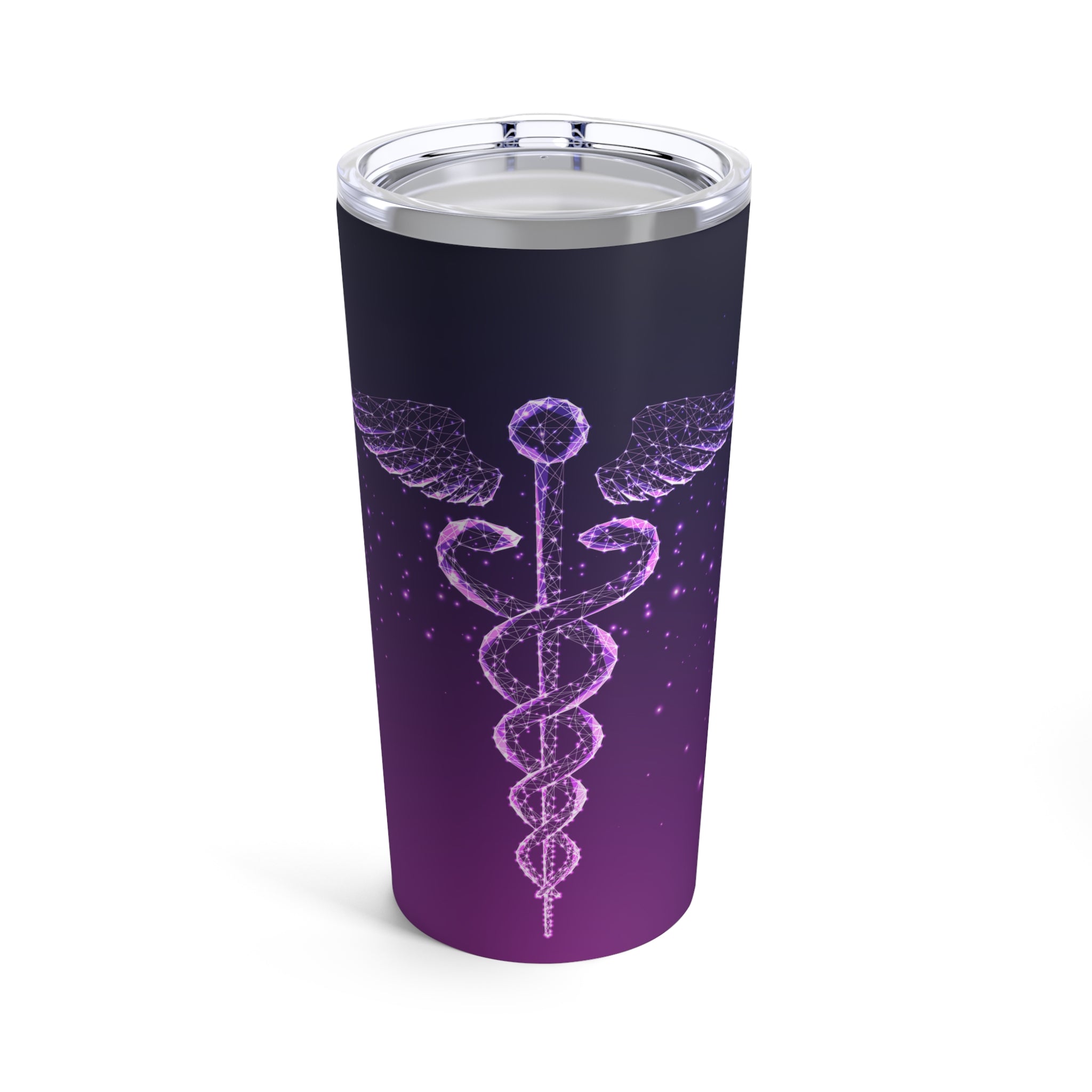 Elevate Your Hydration Game with the Caduceus Ambient Design Tumbler 20oz - Stay Refreshed in Style Gift for a Healthy Life of Fitness and Wellness