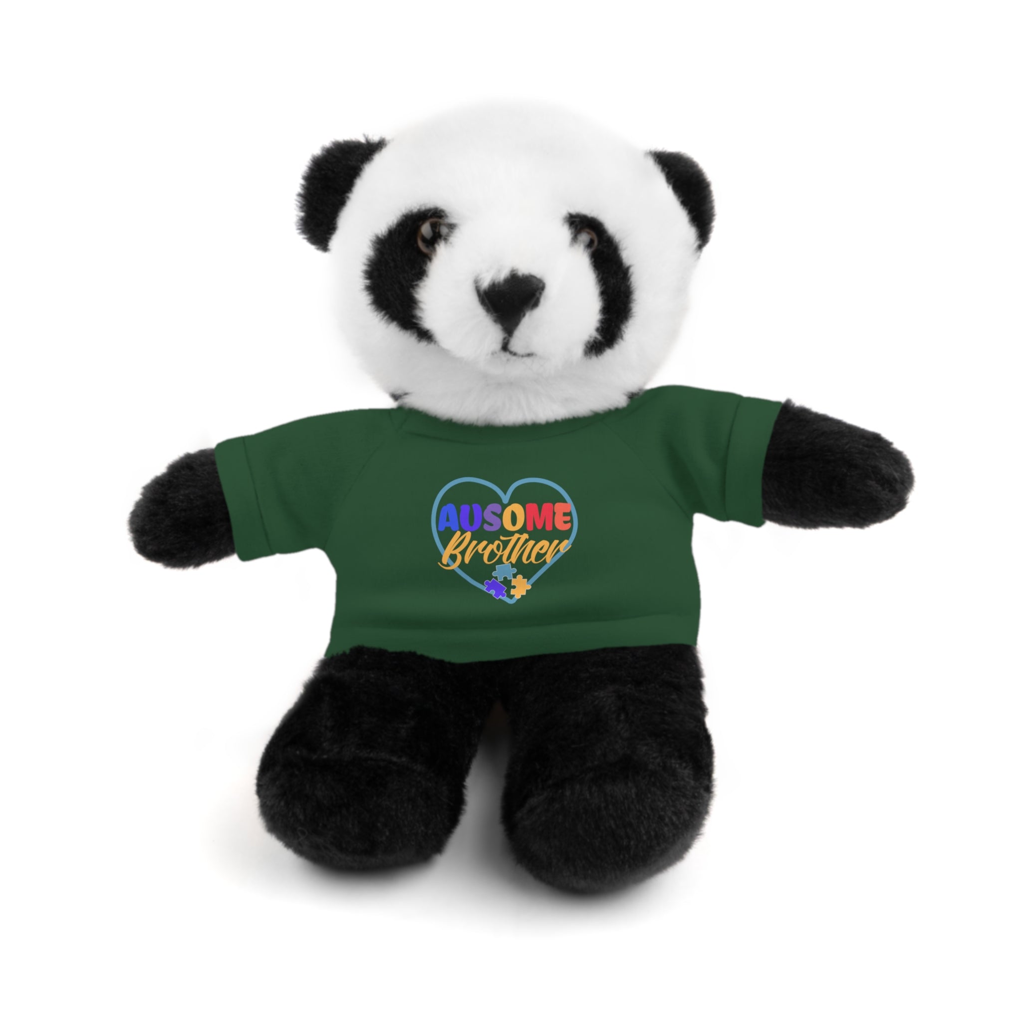 Show Support for Autism Sufferers and celebrate Your 'Ausome Brother' with Autism Awareness Stuffed Bear - Customized Tee Included