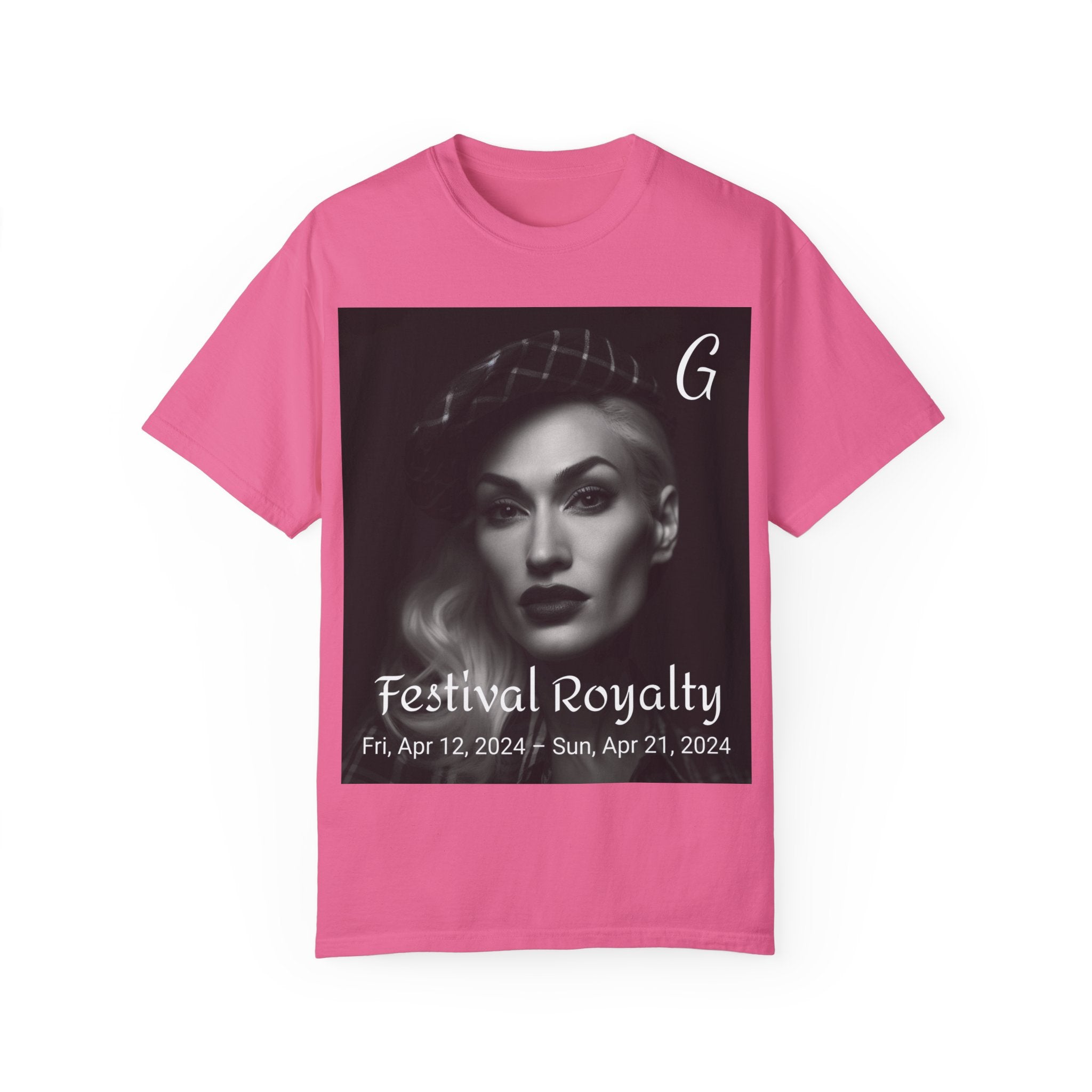 🌟 Icon-Inspired Festival Queen Unisex T-Shirt: Vibrant Garment-Dyed Tee for Ultimate Music Fest Style - Capture the Pop Diva's Iconic Look 🎵