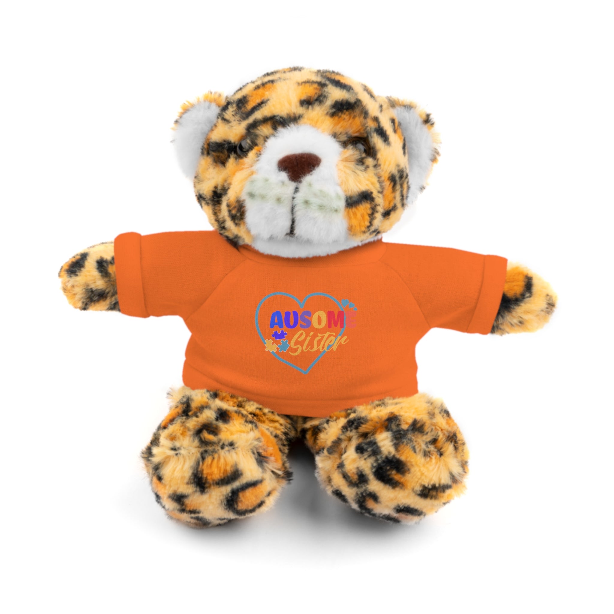 Celebrate Your 'Ausome Sister' with Autism Awareness Stuffed Bear - Customized Tee Included