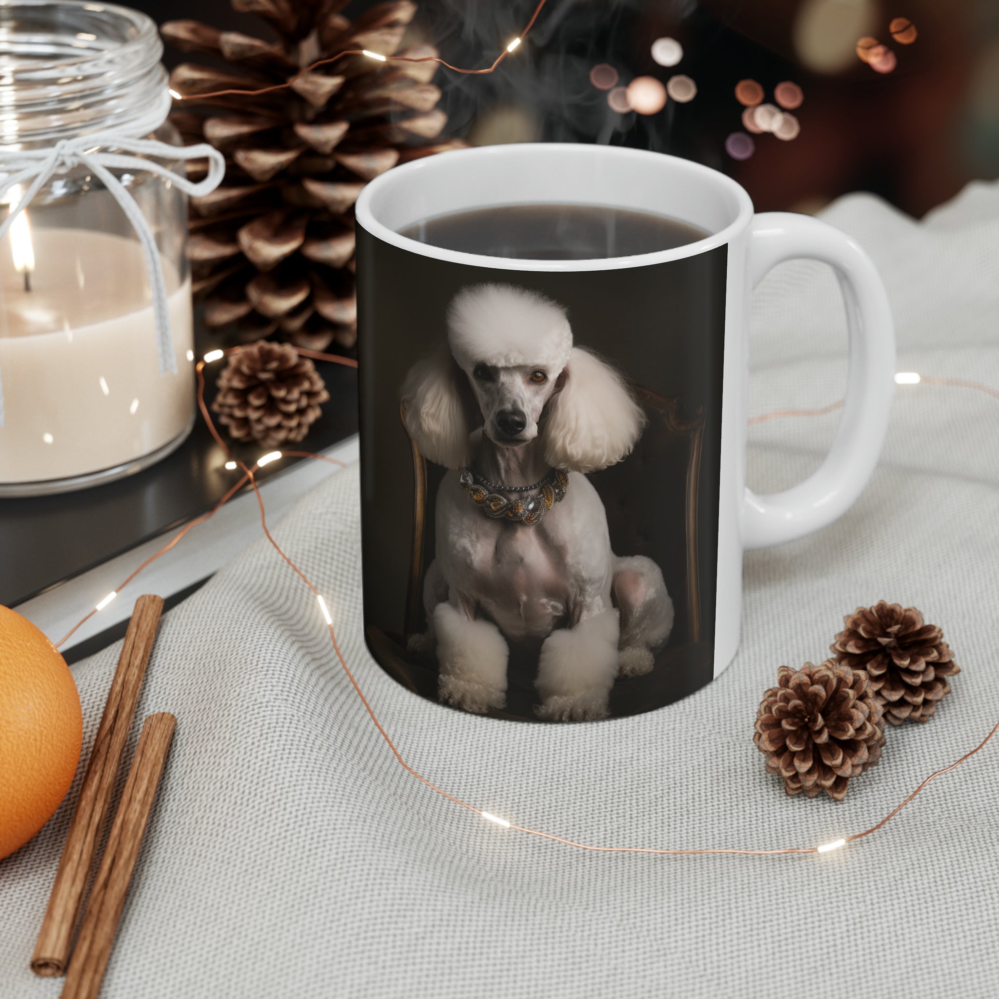 Poodle Princess Dog Lover Photo Ceramic Mug 11oz - Personalized Pet Mug for Dog Lovers | Cherish Your Canine Companion with Every Sip