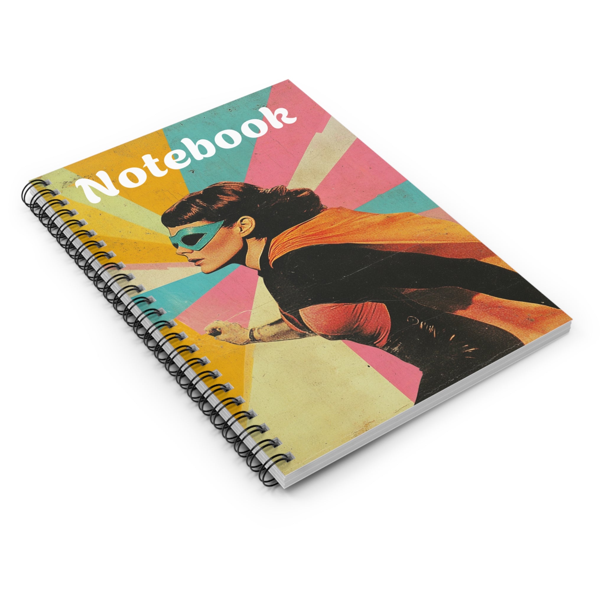 Golden Age Heroics: Superheroin Spiral Notebook - Ruled Line - Empower Your Creativity