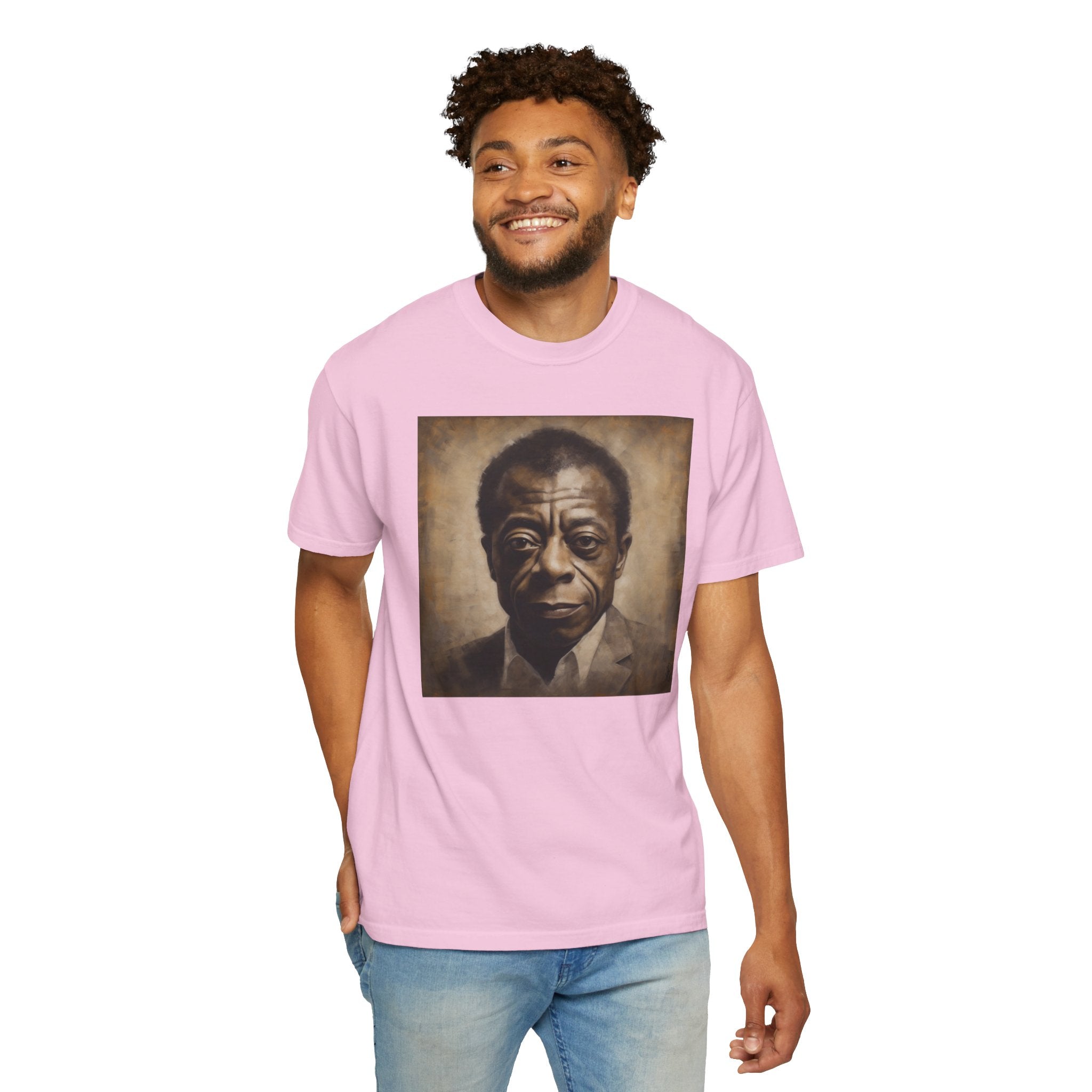 Show Civil Rights Support and Awareness in Comfort With Portrait of Iconic African American Pioneer Portrait Unisex Garment-Dyed T-shirt - Tribute to a Renowned Writer and Civil Rights Activist Ideal For History Scholars