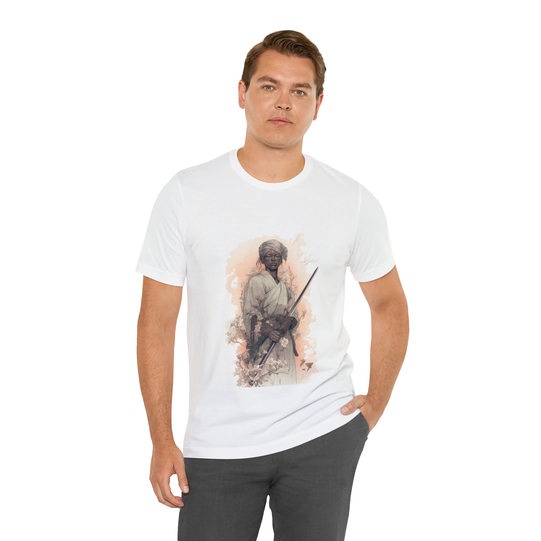 Unisex Jersey Short Sleeve Tee -- Perfect Gift for Female Samurai and Feudal Japan Enthusiasts