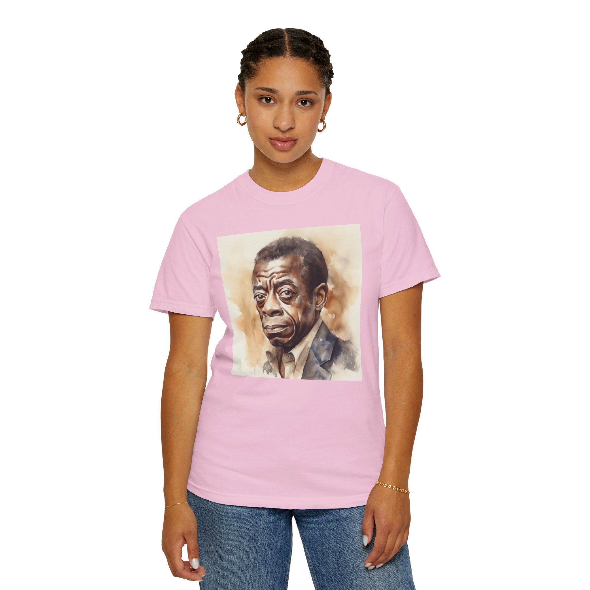 Iconic African American Pioneer Portrait Unisex Garment-Dyed T-shirt - Tribute to a Renowned Writer and Civil Rights Activist