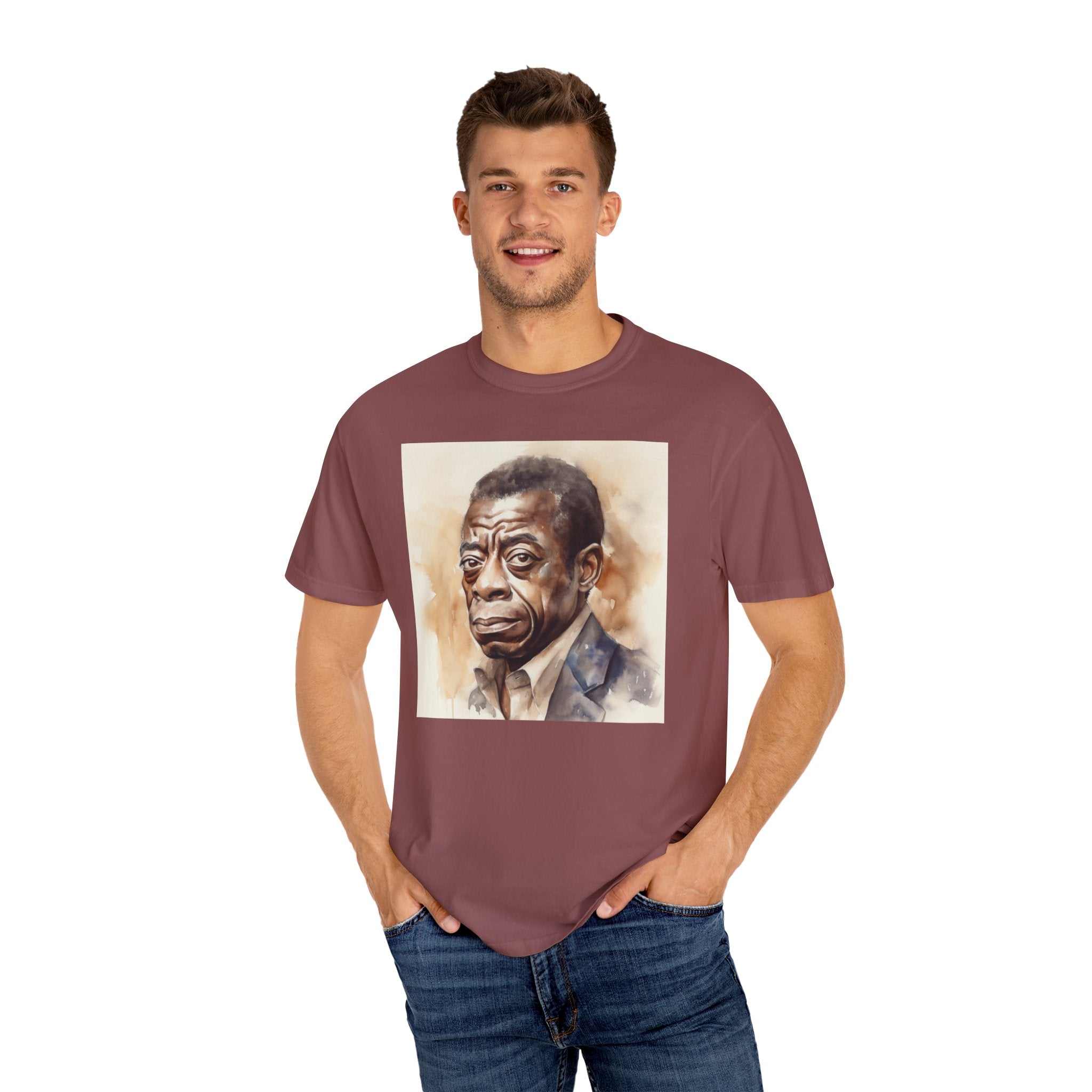 Iconic African American Pioneer Portrait Unisex Garment-Dyed T-shirt - Tribute to a Renowned Writer and Civil Rights Activist