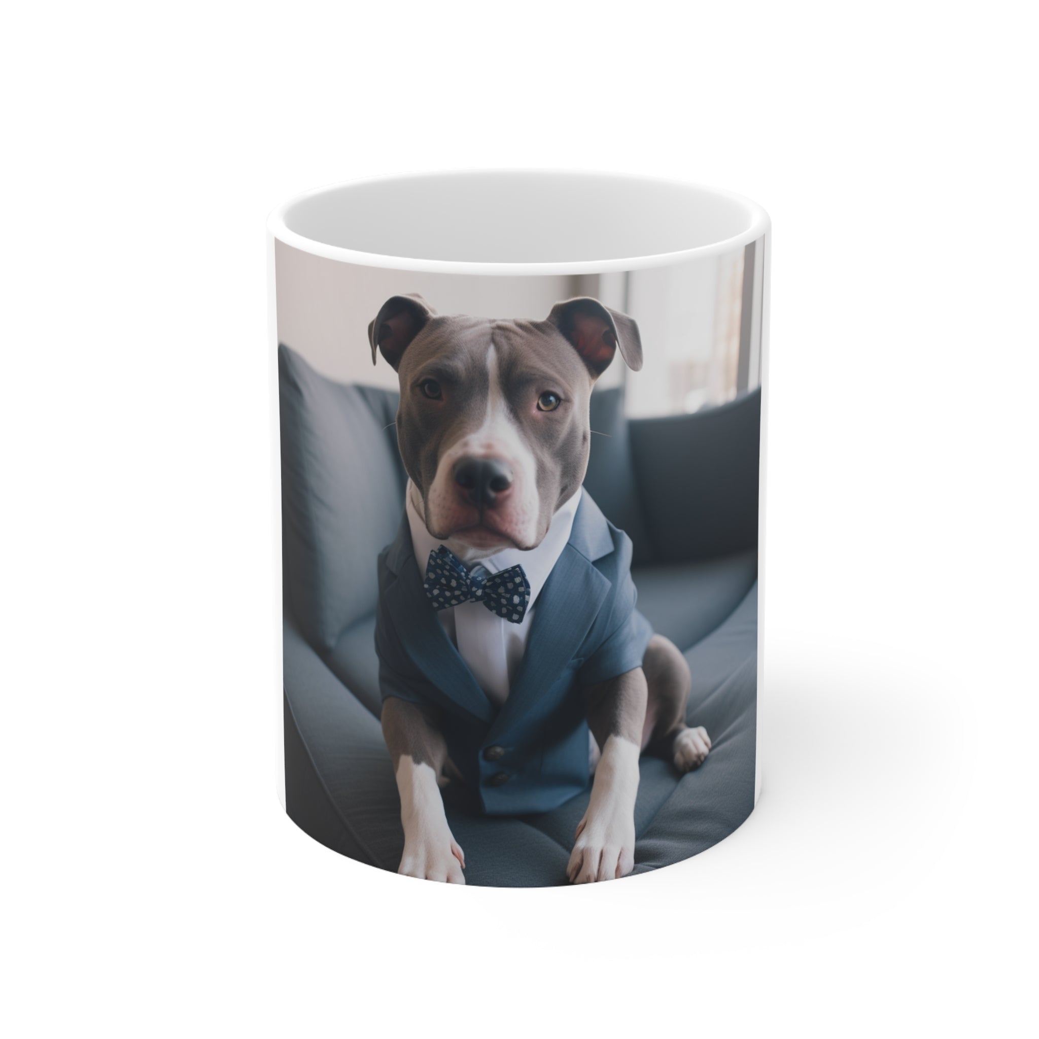 Funny Dog Interview Coffee Cup Gift "Do I have the Job?" Cute Puppy in Interview Attire Ceramic Mug 11oz Gift for Coffee Drinkers and Coffee Lovers