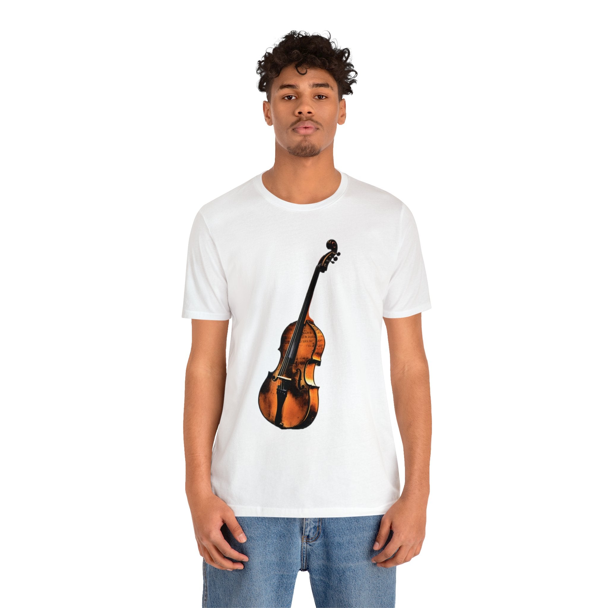 Unisex Jersey Short Sleeve Tee-- Beautiful Guitar Abstract Collage Art Gift for Any Casual Attire Occasion