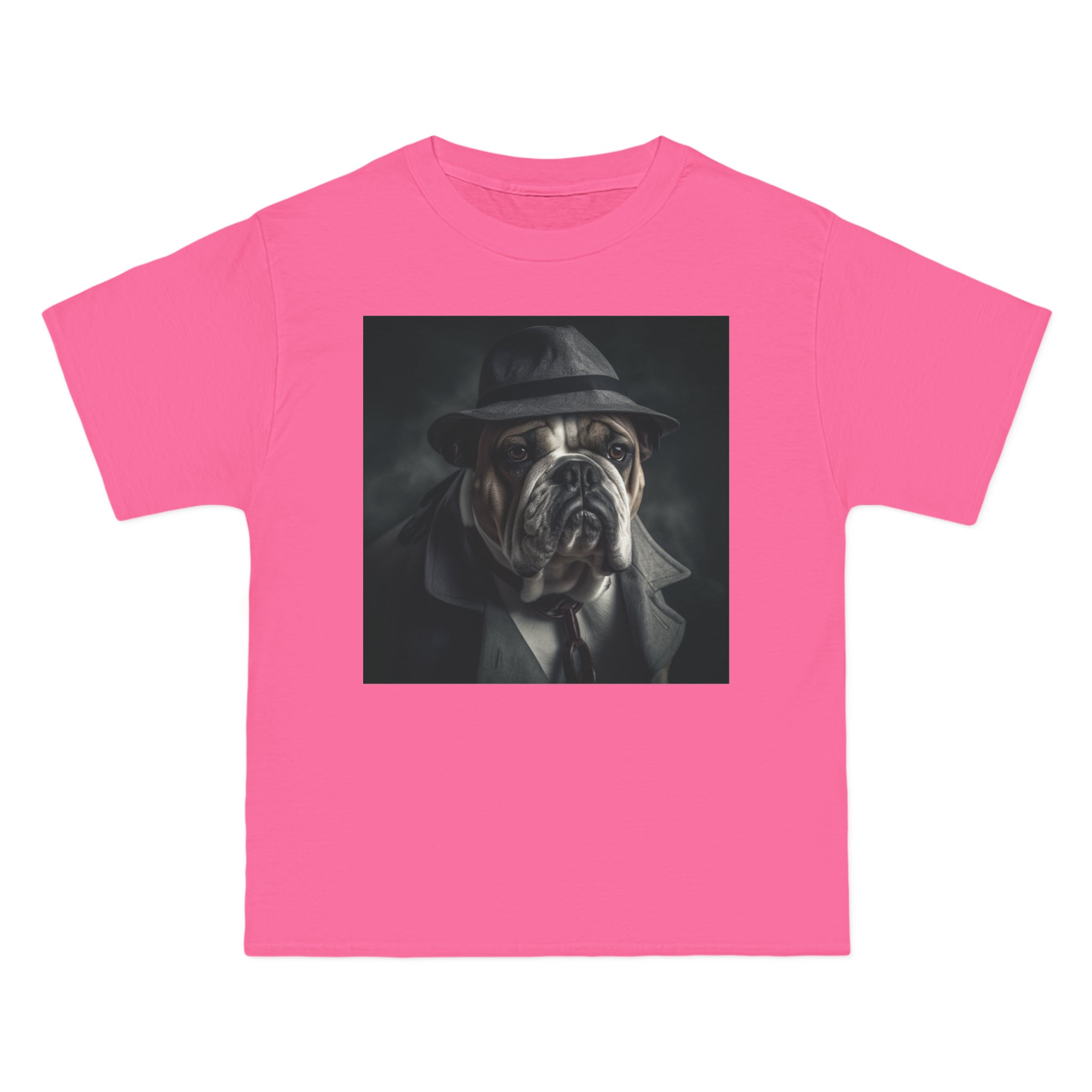 Detective Noir Bulldog T-Shirt - Beefy-T® Short-Sleeve Tee - Unique Dog Mystery Design - Bulldog Lover Shirt - Stylish Pet Detective Top