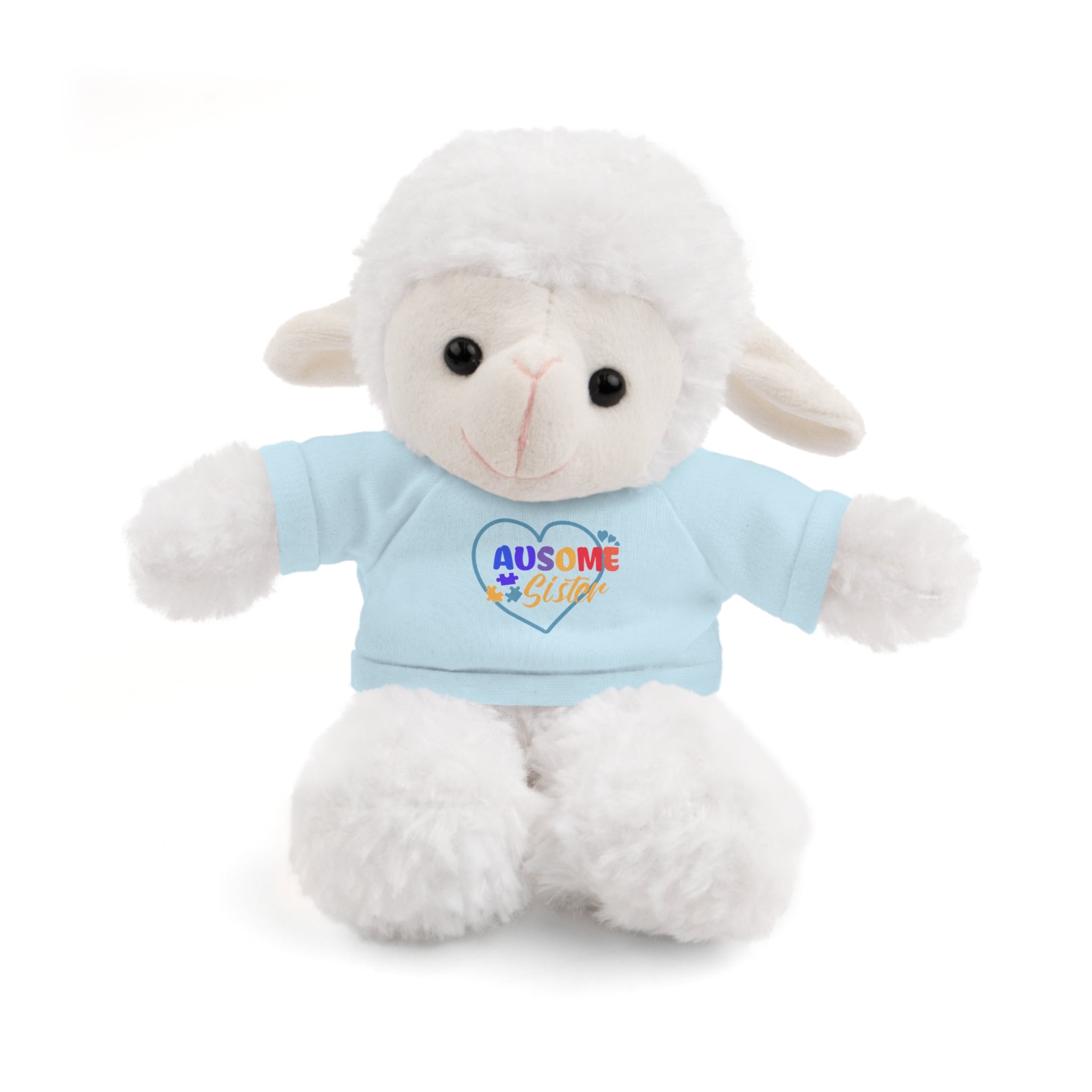 Celebrate Your 'Ausome Sister' with Autism Awareness Stuffed Bear - Customized Tee Included