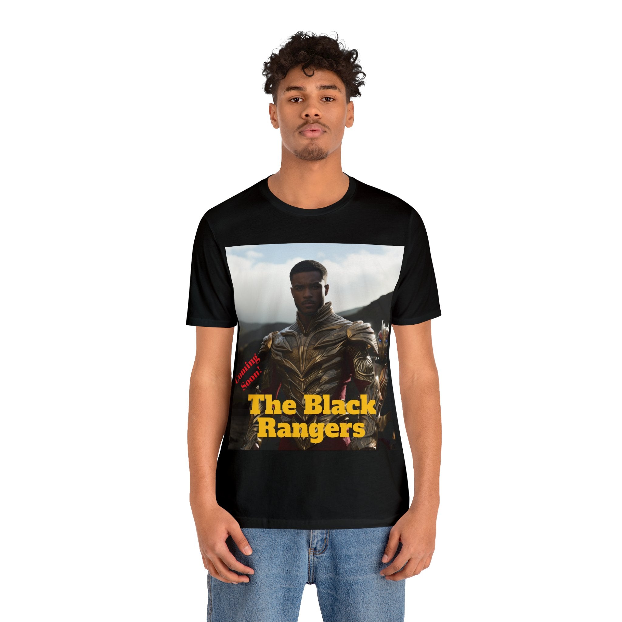 🦸🏾‍♂️ Empower Your Wardrobe with Heroic Inspiration: Introducing "The Black Rangers: Afro-American Excellence" Unisex Jersey Short Sleeve Tee. This Power Rangers inspired shirt celebrates the strength, diversity, and resilience of the Afro-American community, merging the excitement of superhero lore with cultural pride.