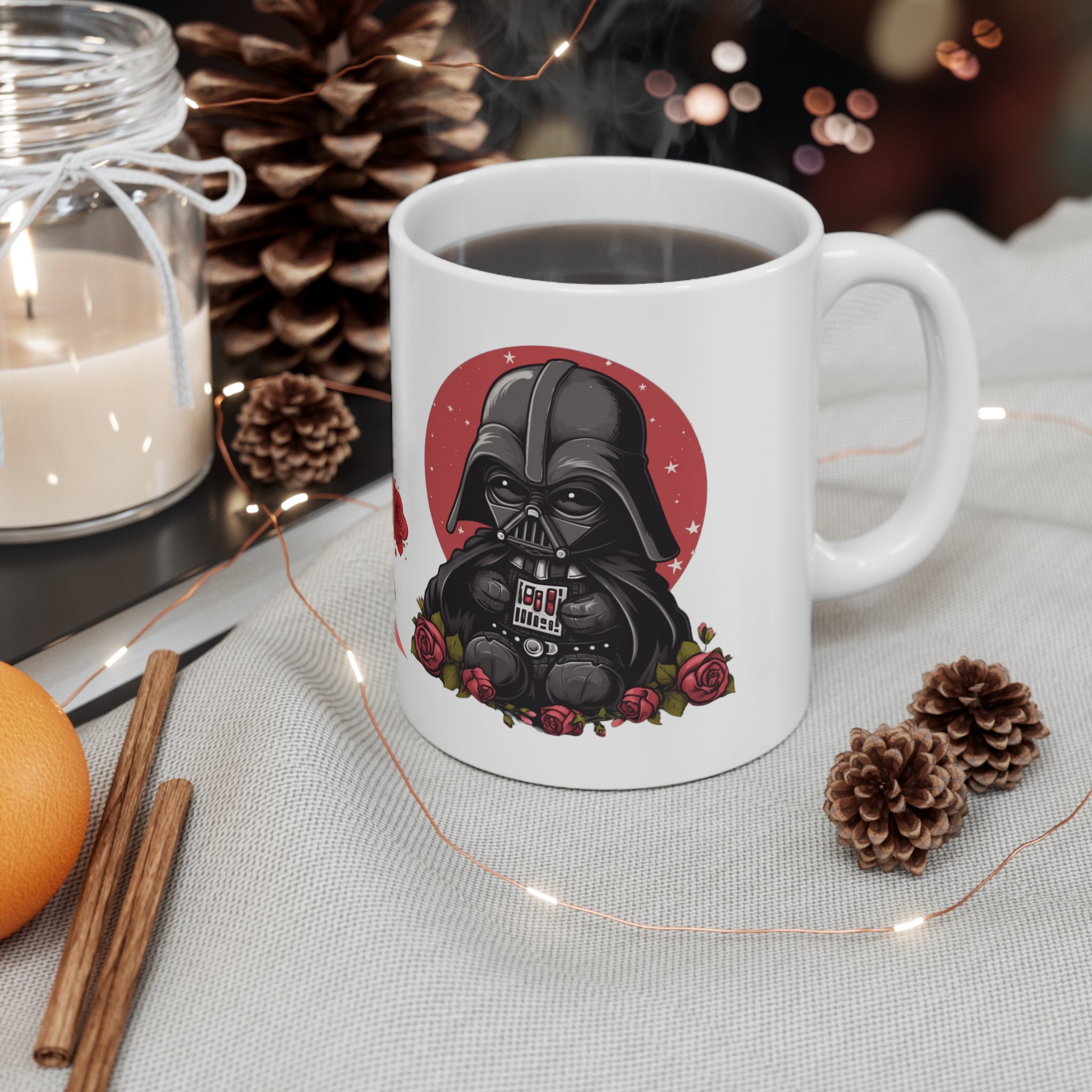 For Fans of the Original Trilogy! Add to your Collection . Classic Galaxy Villain Romantic Valentine's Day Cupid Ceramic Mug 11oz - Unique Gift for the One You Love or for the Ideal Gift for Friends