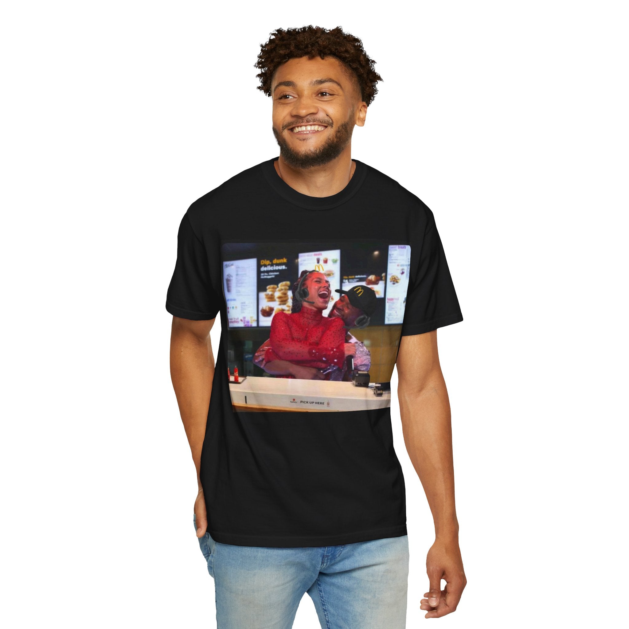 Garment-Dyed R&B Humor Tee for Music Lovers