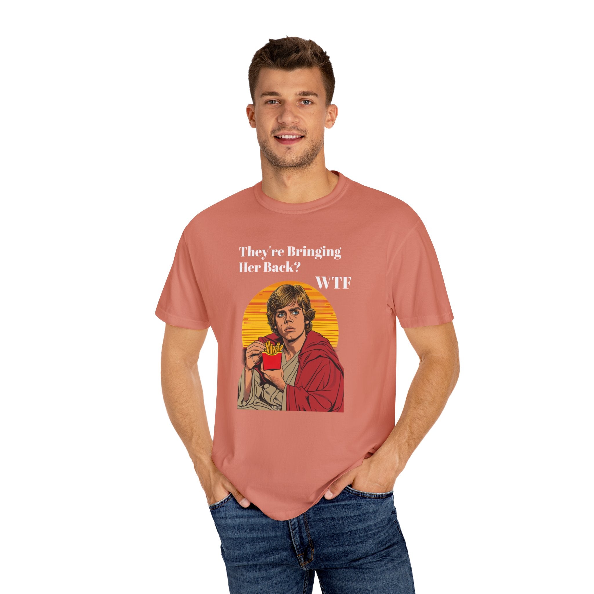 Stand Out With Unique Trilogy Saga Burn! Iconic Galaxy Hero Unisex Garment-Dyed T-shirt - Perfect Comic-Con Wear