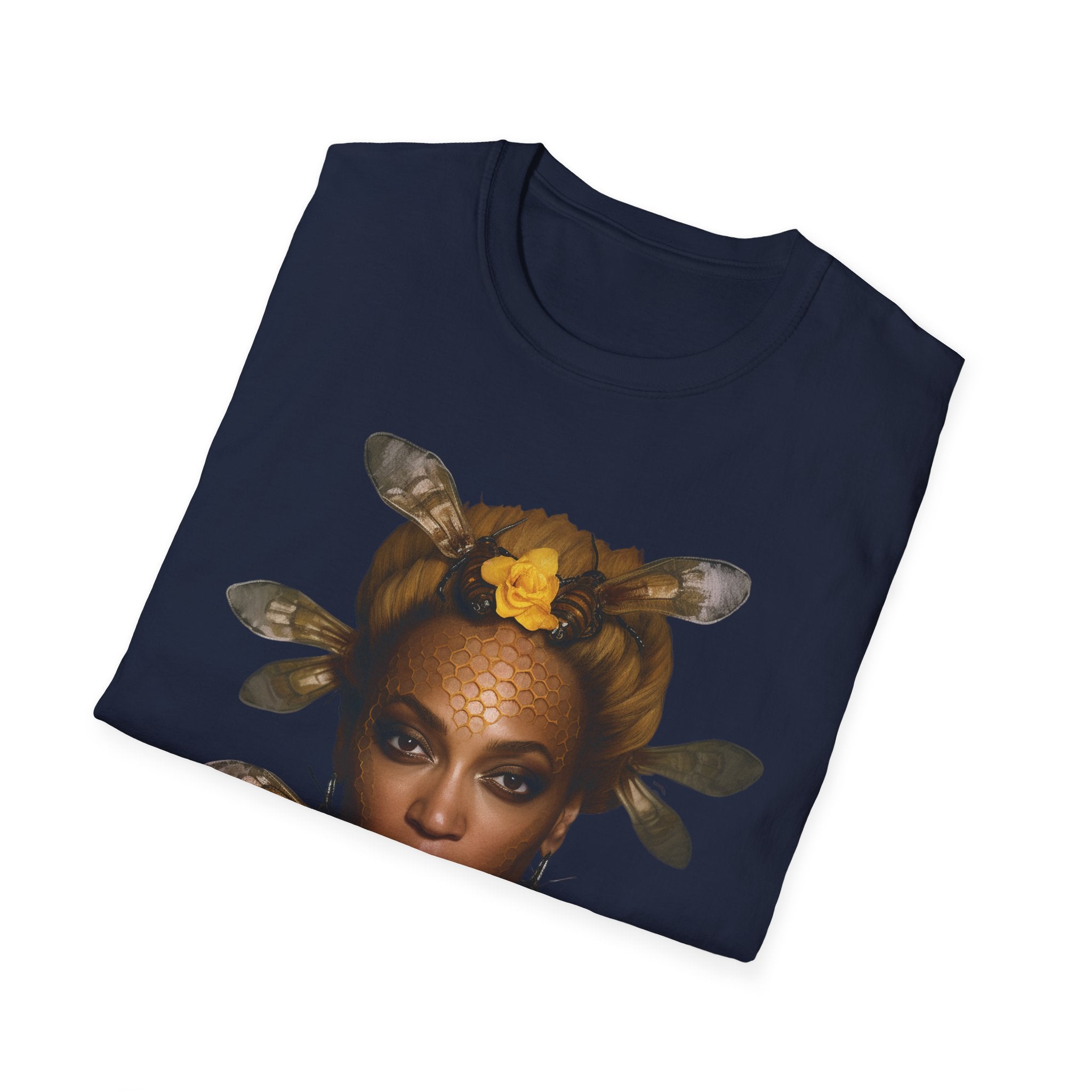 Beehive Queen Music Icon Tribute Unisex Softstyle T-Shirt - Celebrate the Legendary Female Vocalist & Stage Powerhouse