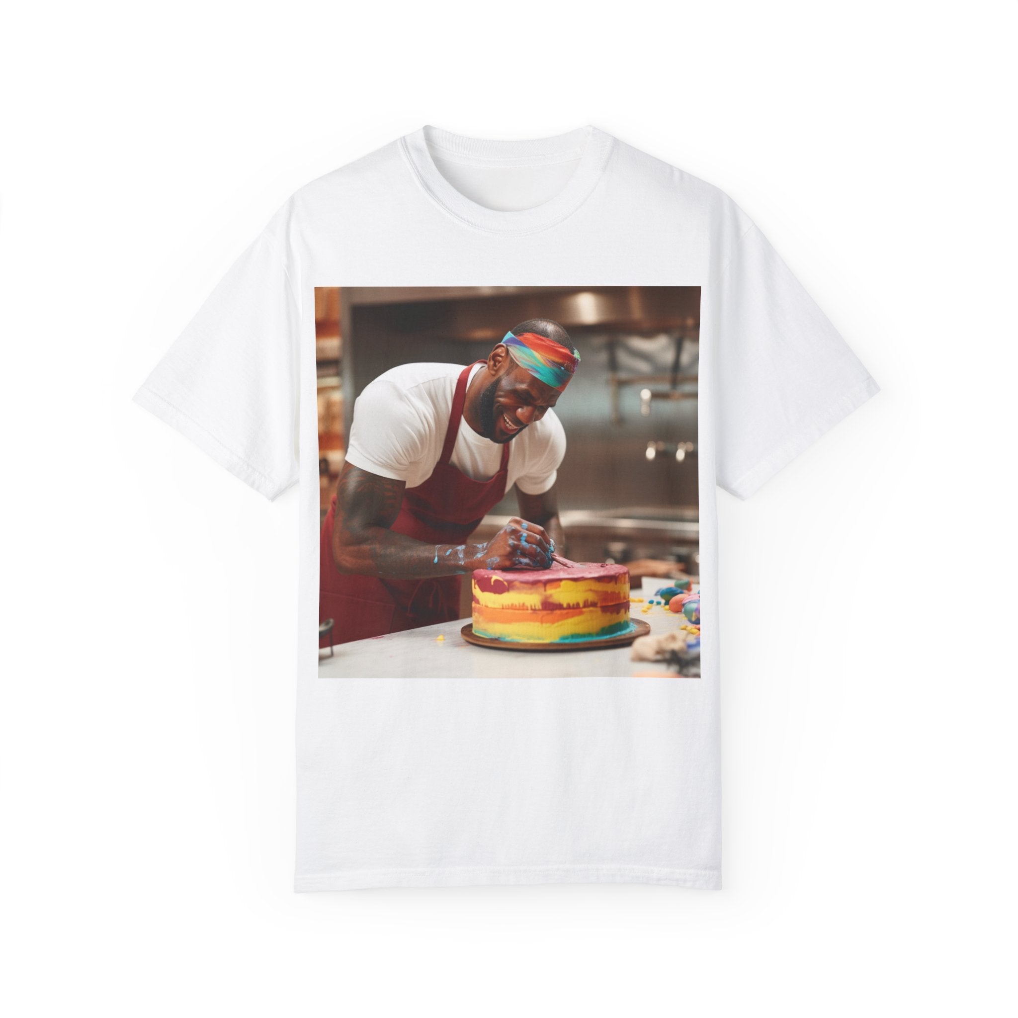 Elevate Your Baking Game with the 'Baking with a Basketball Great' Unisex Garment-Dyed T-shirt - Sporty Comfort for Culinary Creations