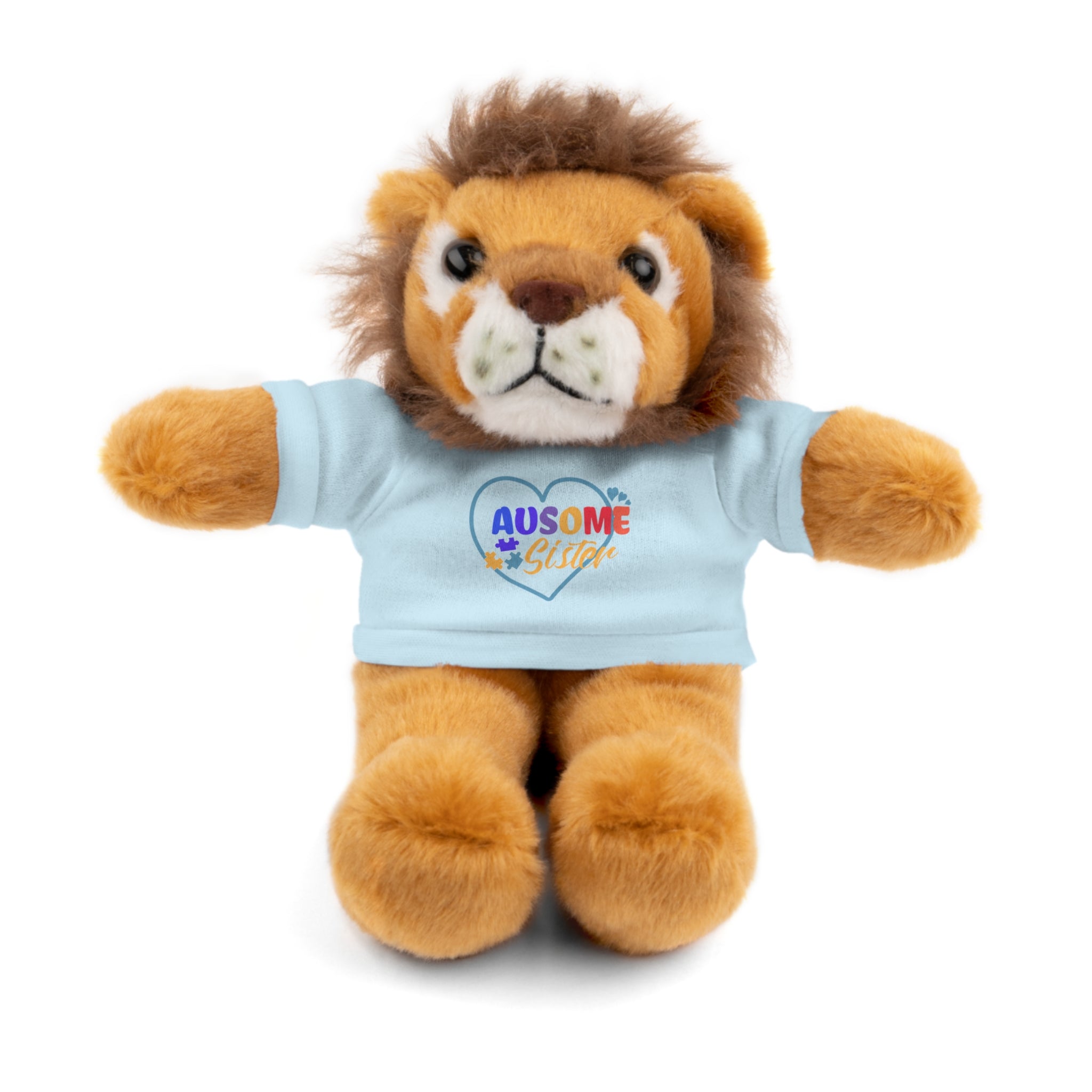 Celebrate Your 'Ausome Sister' with Autism Awareness Stuffed Bear - Customized Tee Included