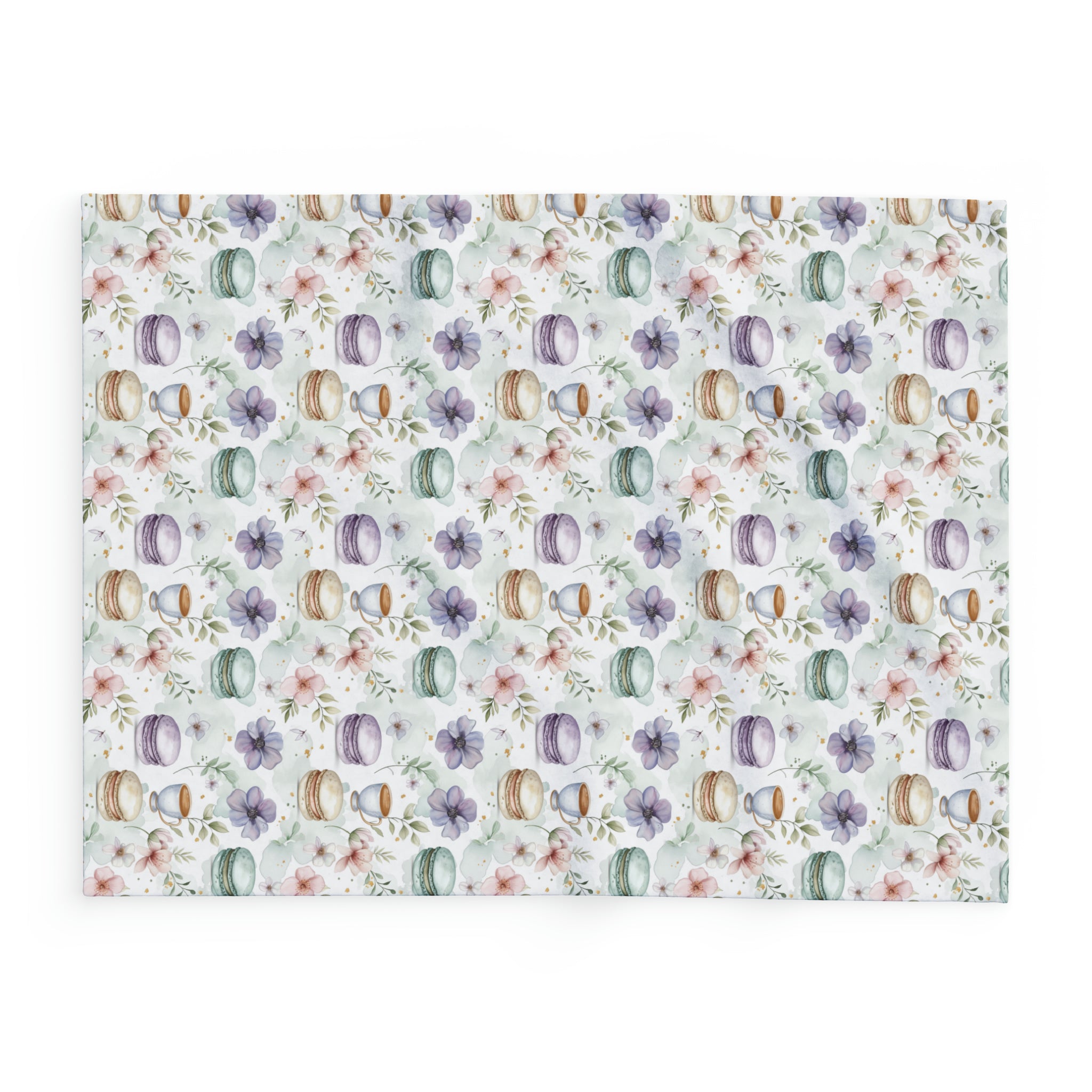 Perfect for Amateur Home Bakers. Cozy Up in Style with our Macaroon Delicious Pattern Arctic Fleece Blanket - Soft and Luxurious Home Decor Accent