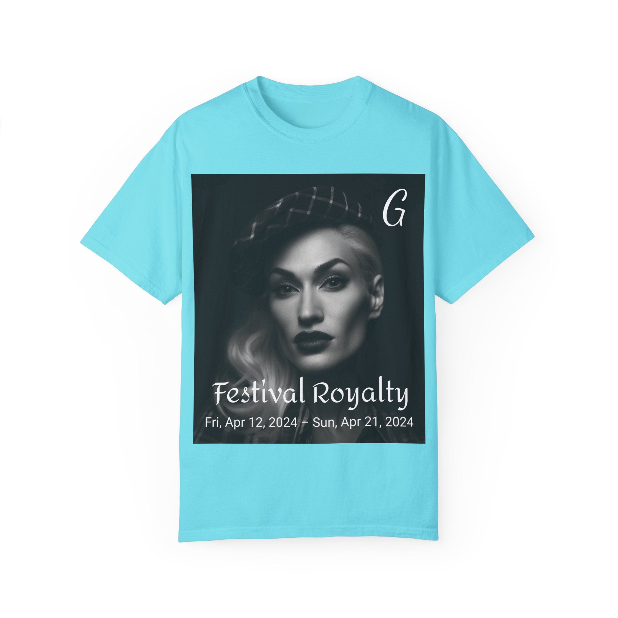 🌟 Icon-Inspired Festival Queen Unisex T-Shirt: Vibrant Garment-Dyed Tee for Ultimate Music Fest Style - Capture the Pop Diva's Iconic Look 🎵